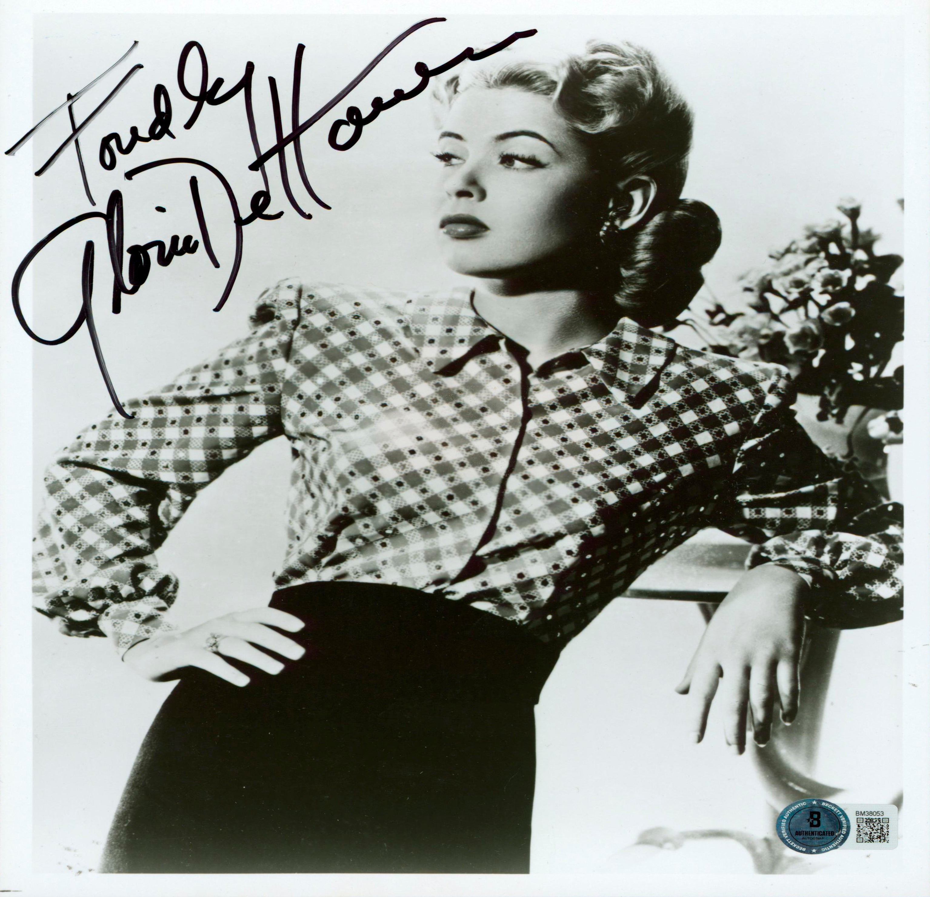 Gloria DeHaven Summer Stock "Fondly" Authentic Signed 8x10 Photo BAS #BM38053