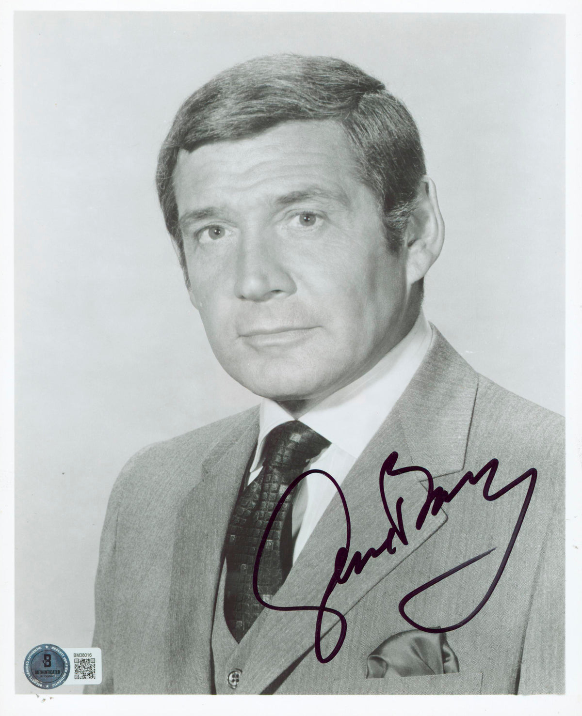 Gene Barry The War of The Worlds Authentic Signed 8x10 Photo BAS #BM38016