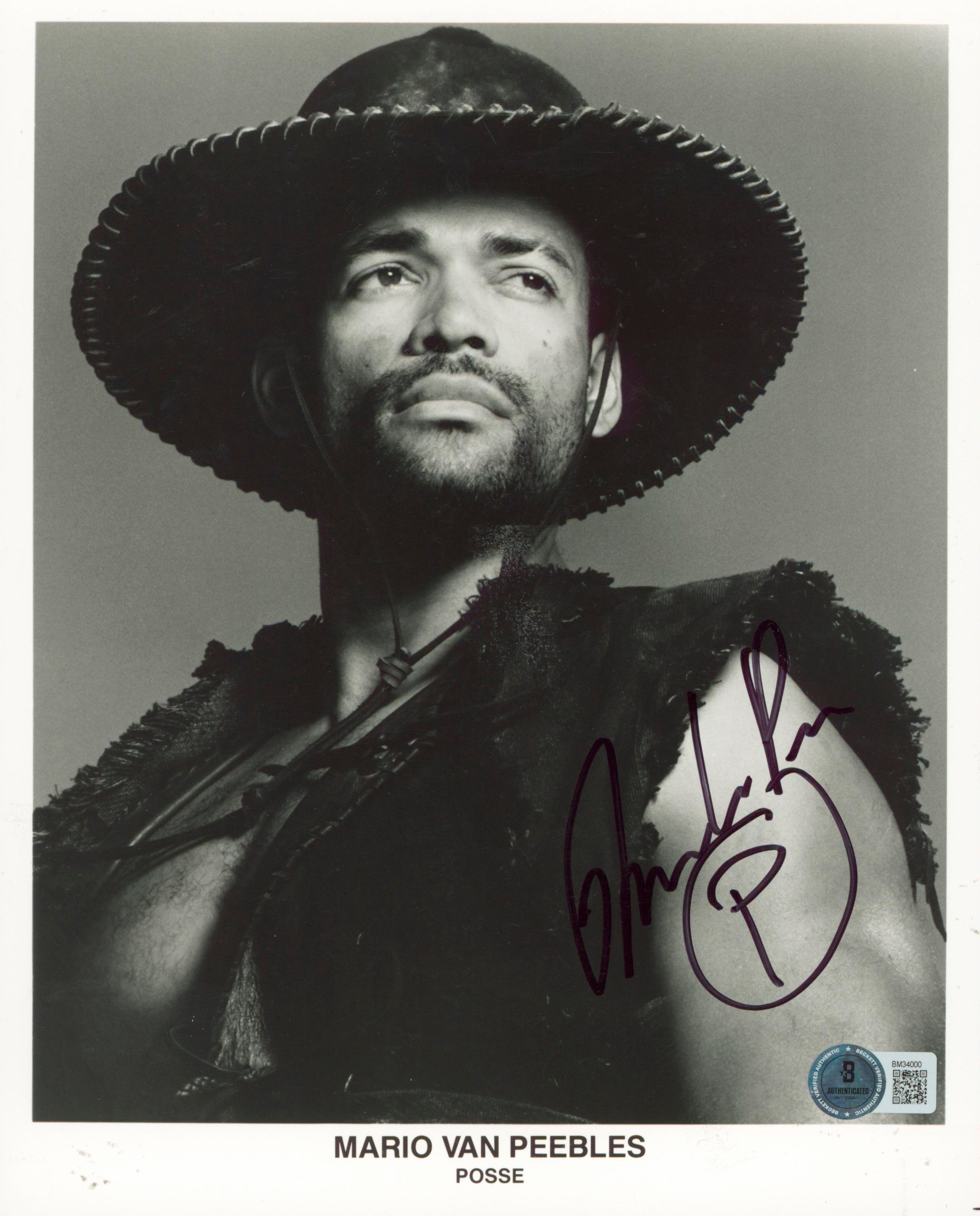 Mario Van Peebles Posse "Posse" Authentic Signed 8x10 Photo BAS #BM34000