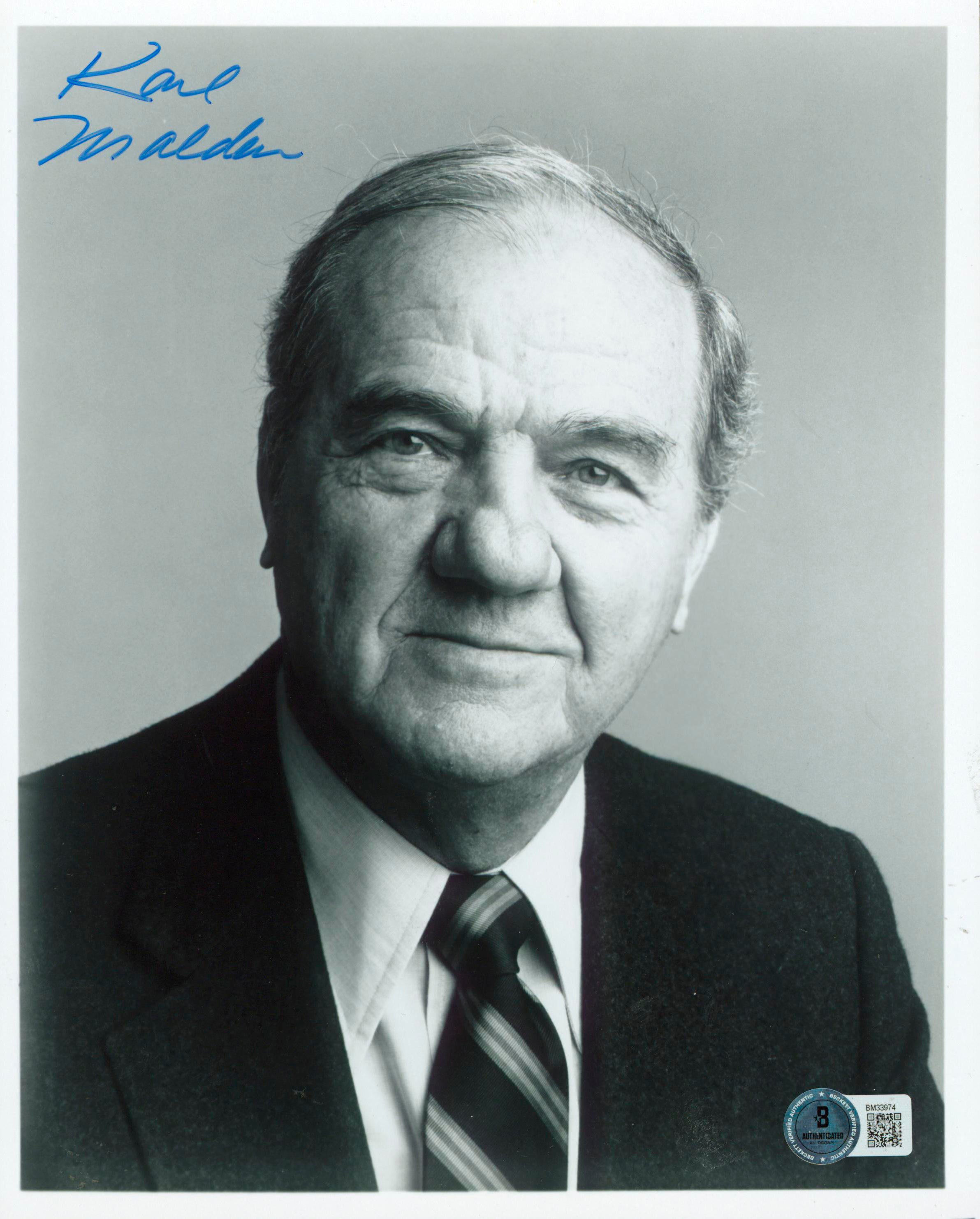 Karl Malden On the Waterfront Authentic Signed 8x10 Photo BAS #BM33974