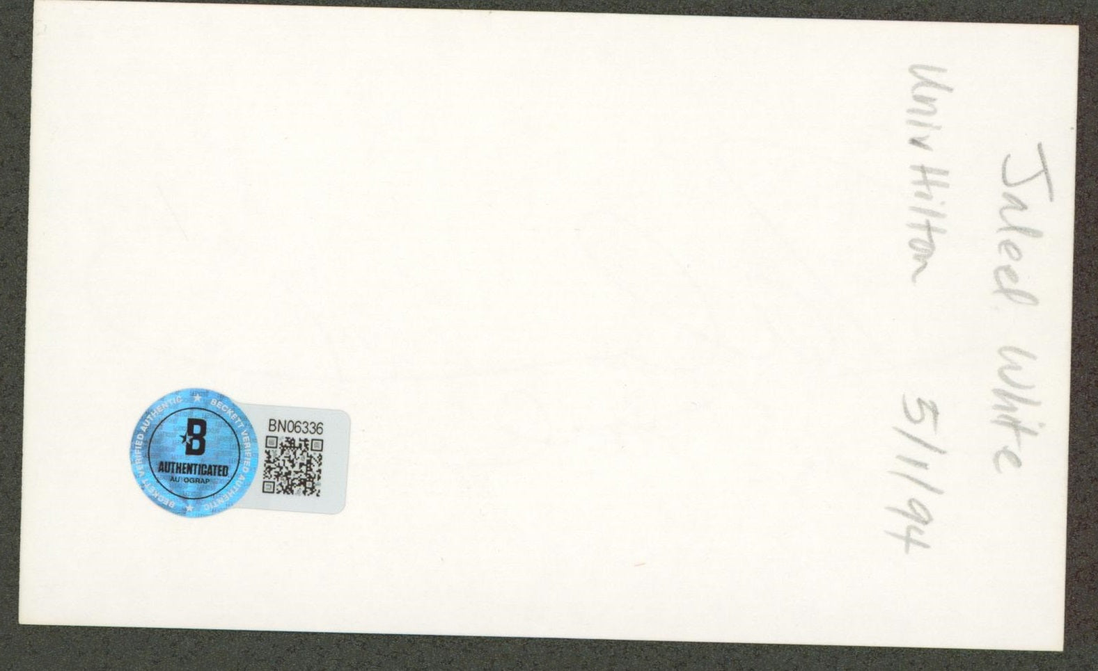 Jaleel White Family Matters Authentic Signed 3x5 Index Card BAS #BN06336