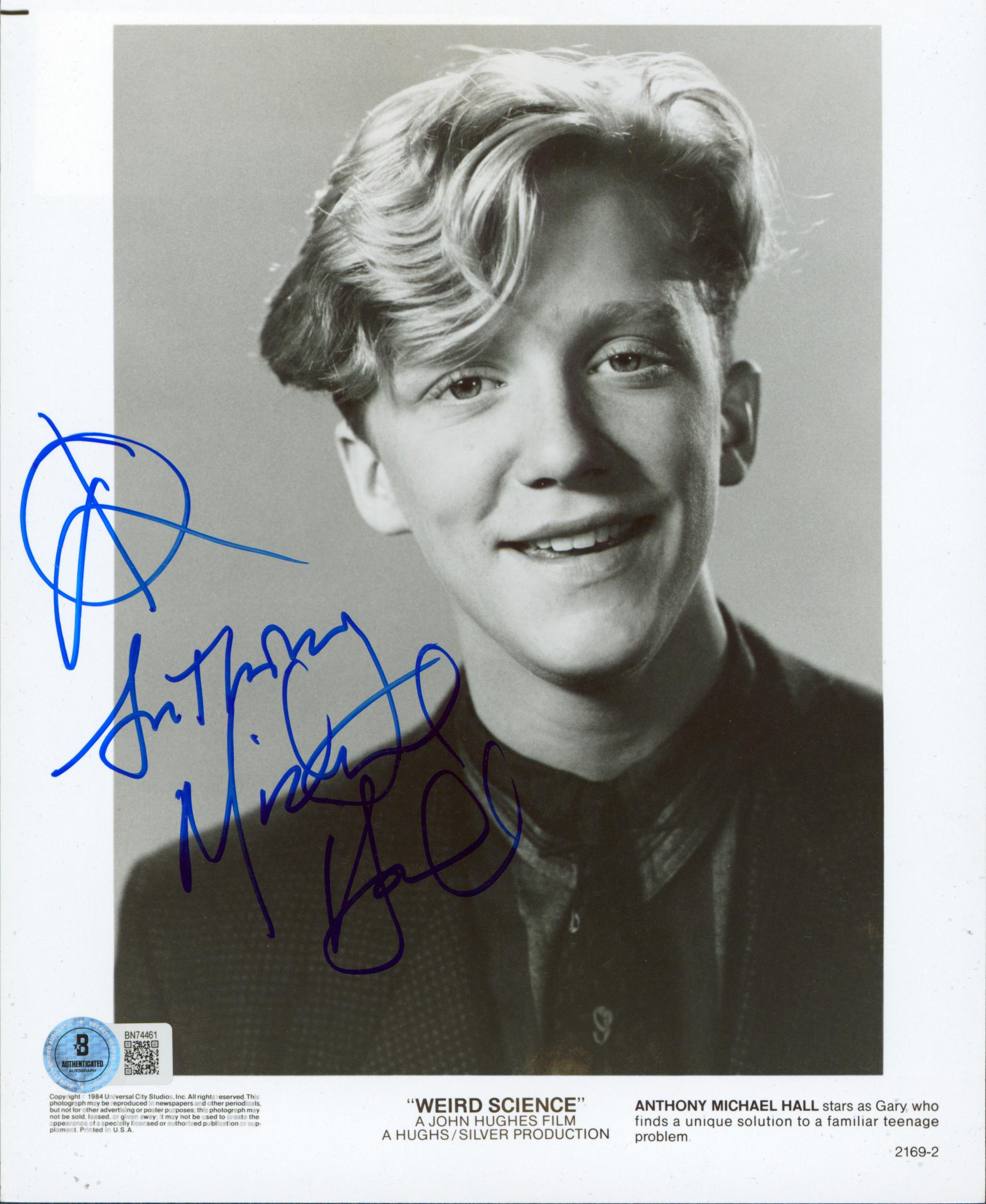 Anthony Michael Hall Weird Science Authentic Signed 8x10 Photo BAS #BN74461