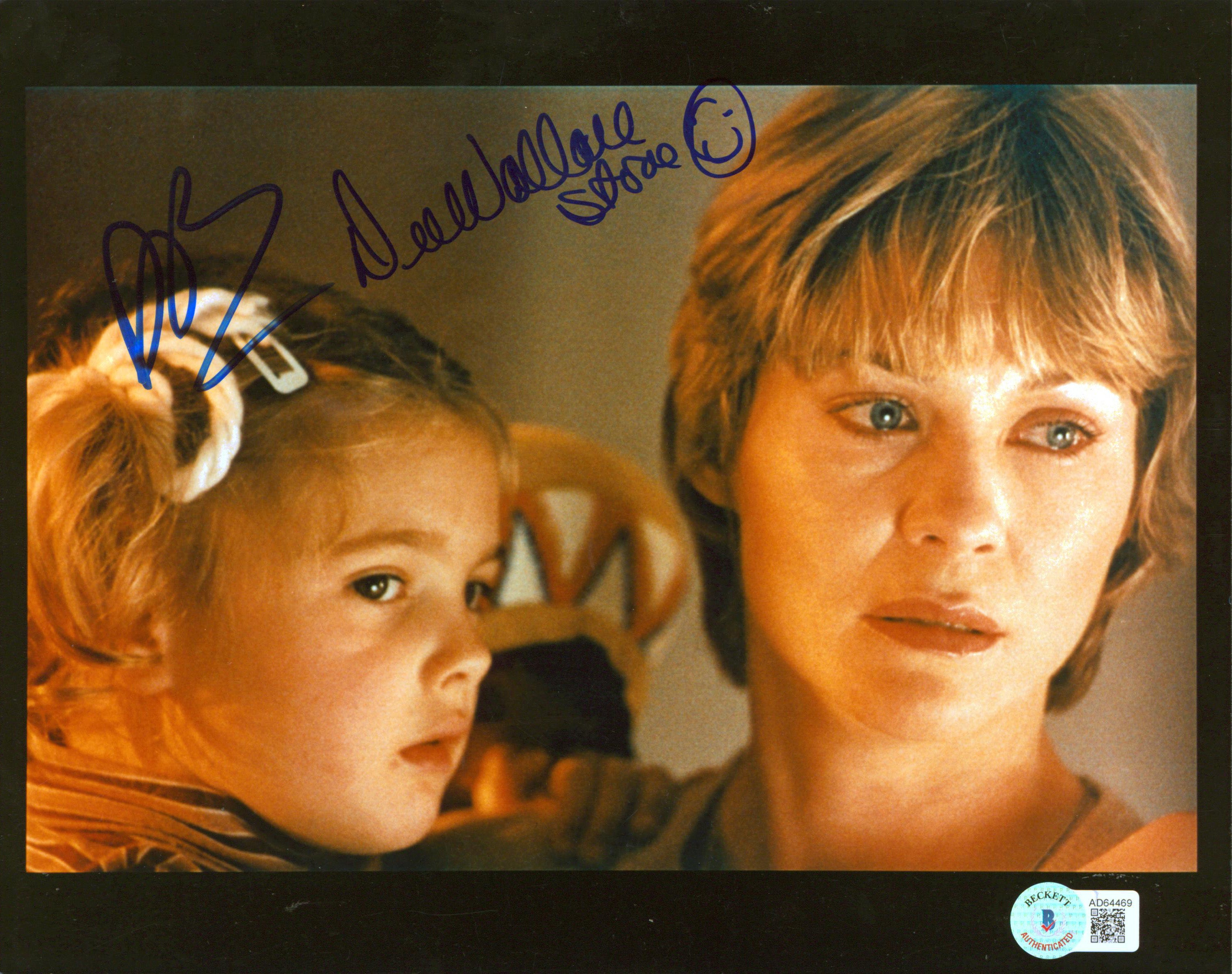 Drew Barrymore & Dee Wallace E.T. Authentic Signed 8x10 Photo BAS #AD64469
