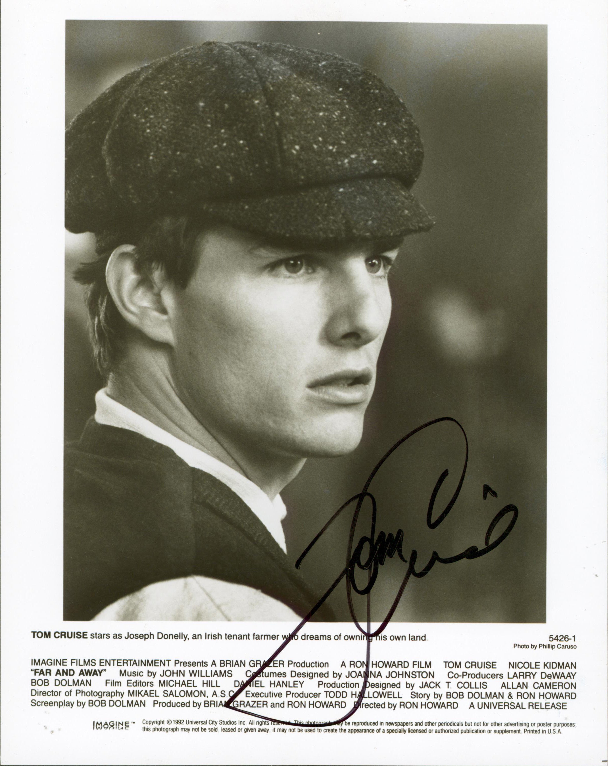 Tom Cruise Far and Away Authentic Signed 8x10 Photo Autographed BAS #AD64452