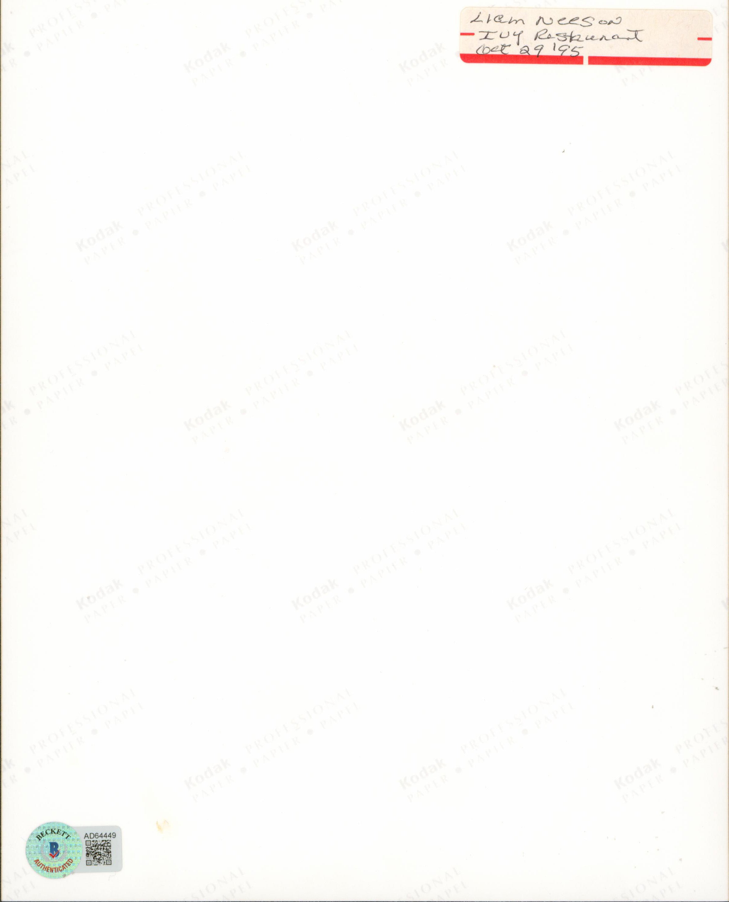 Liam Neeson Schindler's List Authentic Signed 6.5x9.5 Photo BAS #AD64449