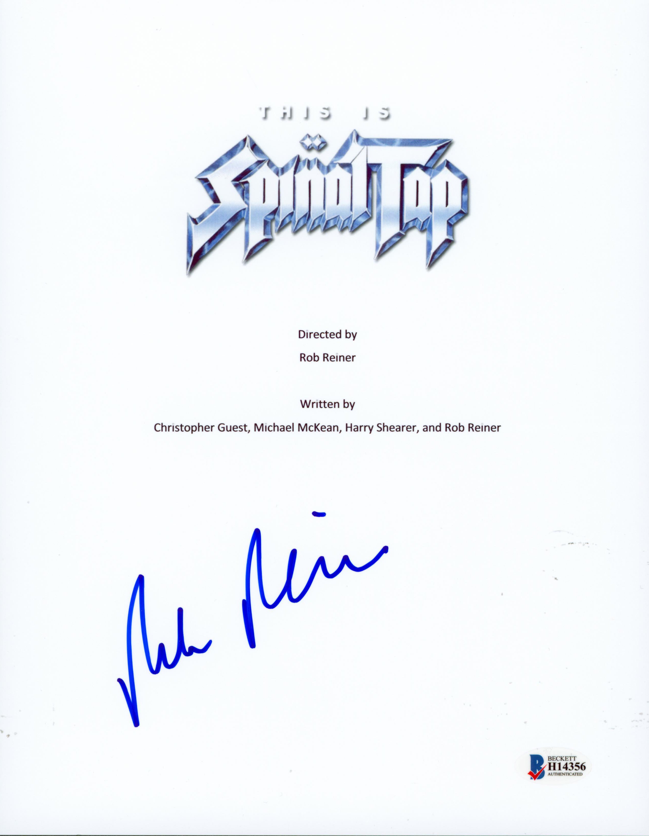 Rob Reiner This Is Spinal Tap Authentic Signed Movie Script Cover BAS #H14356
