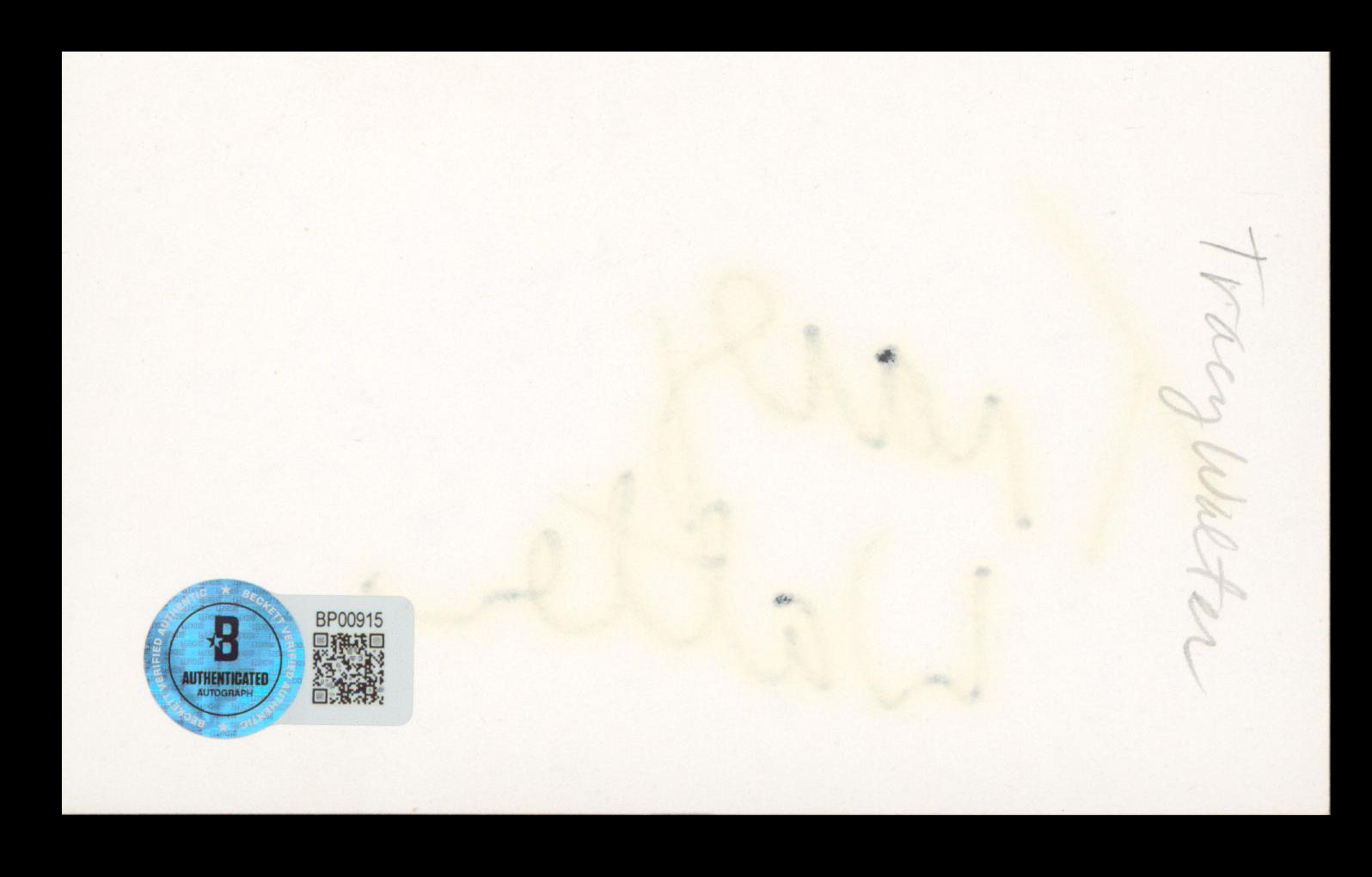 Tracey Walter Repo Man Authentic Signed 3x5 Index Card Autographed BAS #BP00915