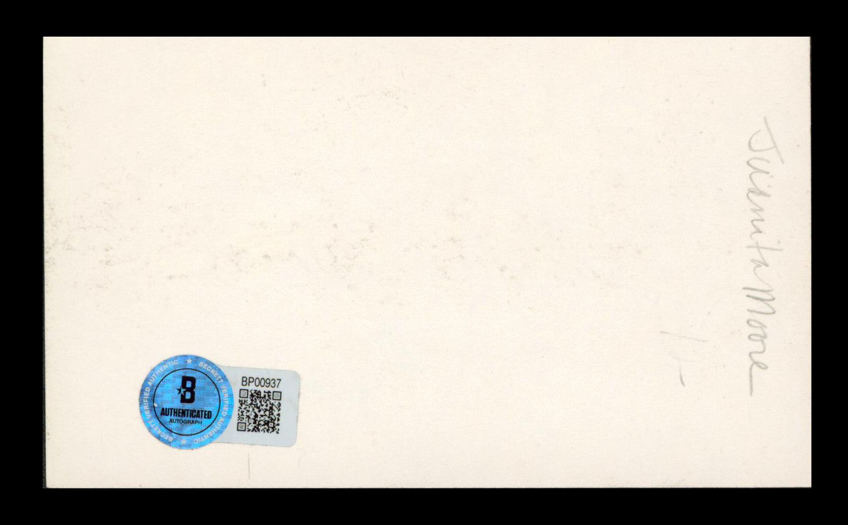 Juanita Moore Imitation of Life Authentic Signed 3x5 Index Card BAS #BP00937