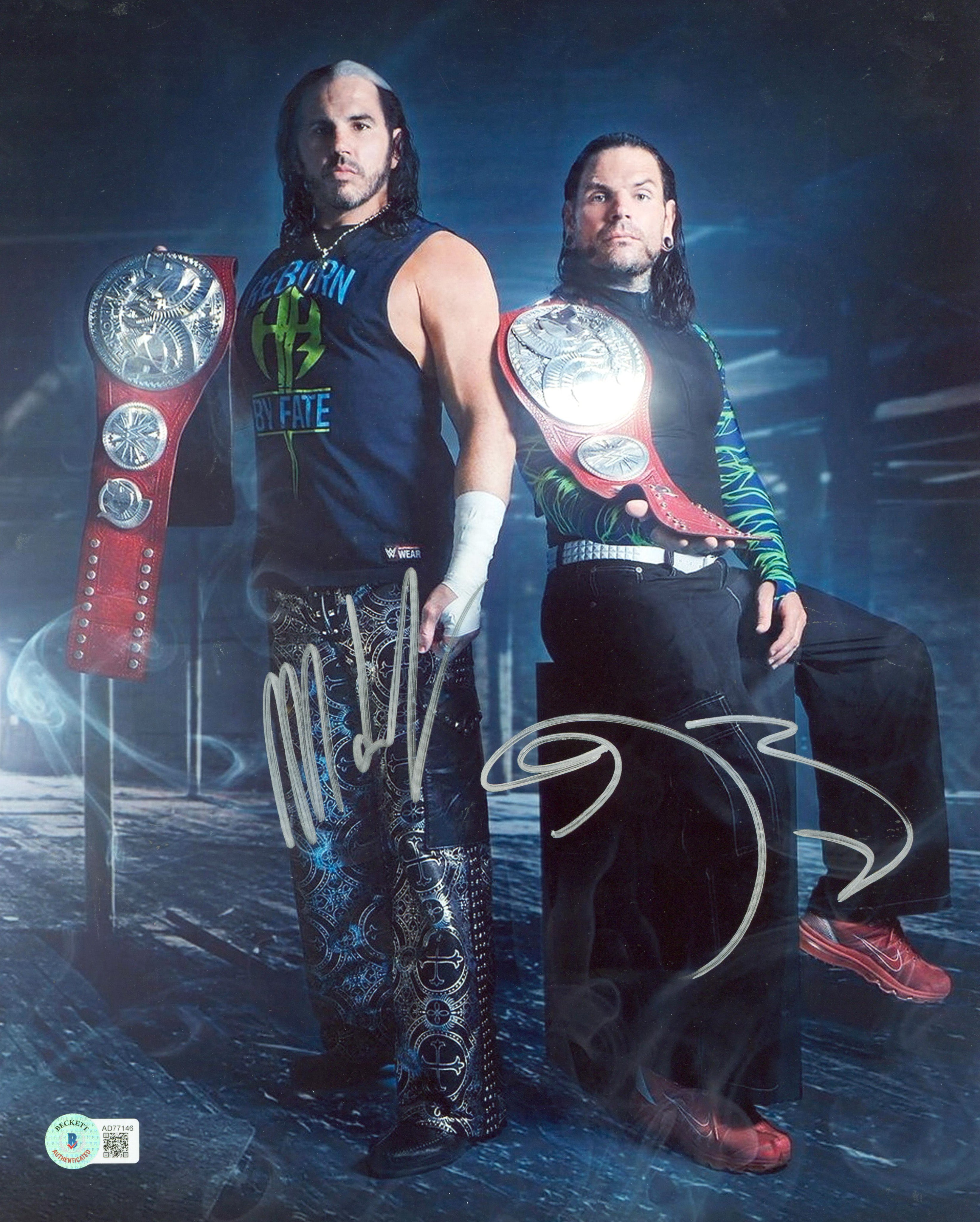 Jeff Hardy & Matt Hardy WWE Authentic Signed 11x14 Photo BAS #AD77146