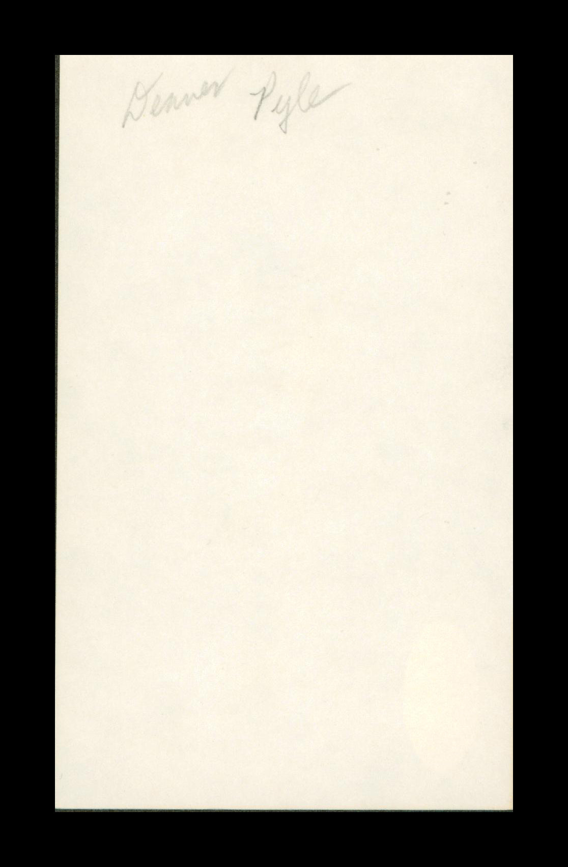 Denver Pyle The Andy Griffith Show Authentic Signed 3x5 Index Card JSA #AX48053