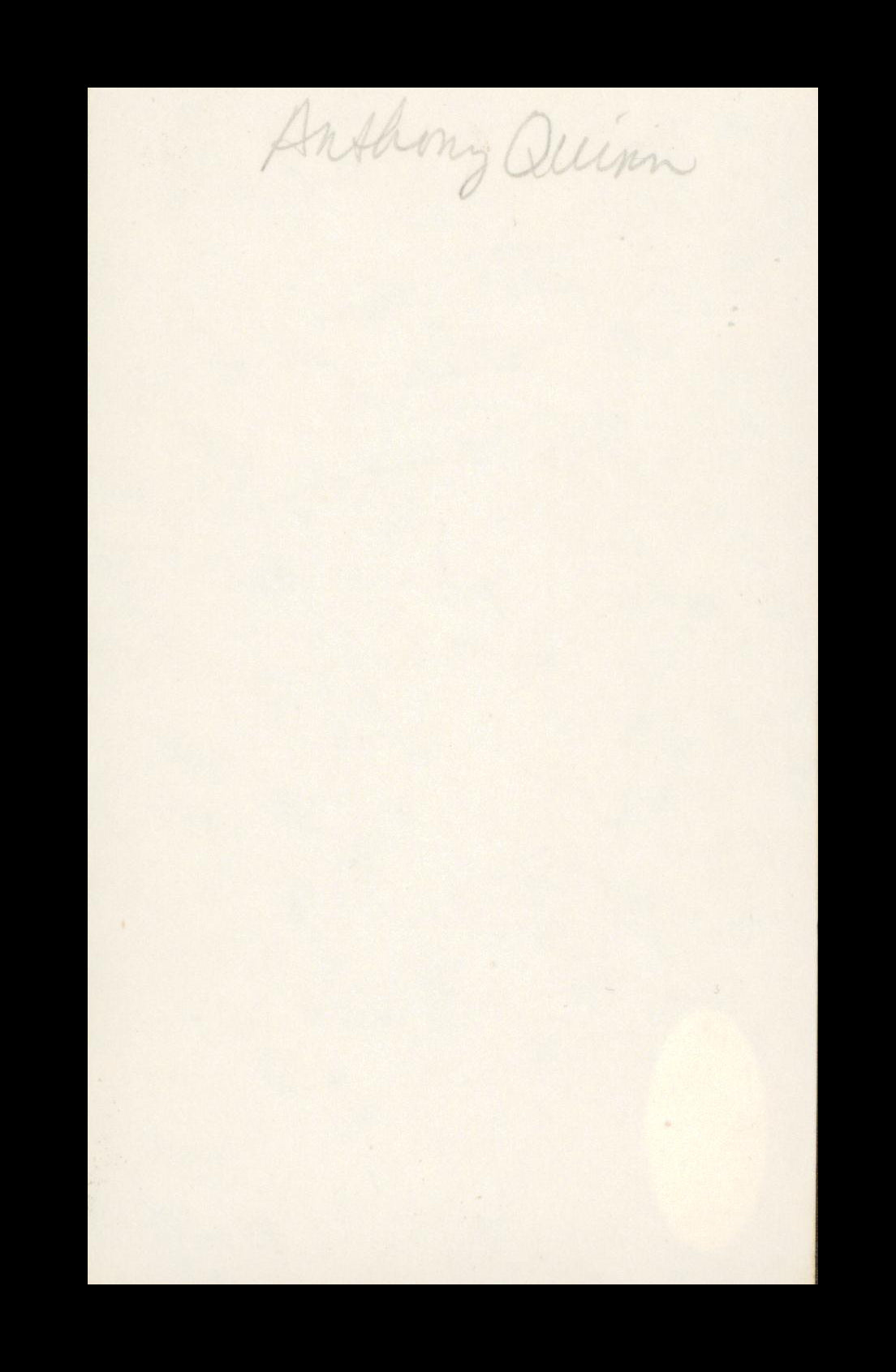 Anthony Quinn Zorba the Greek Authentic Signed 3x5 Index Card JSA #AX48184