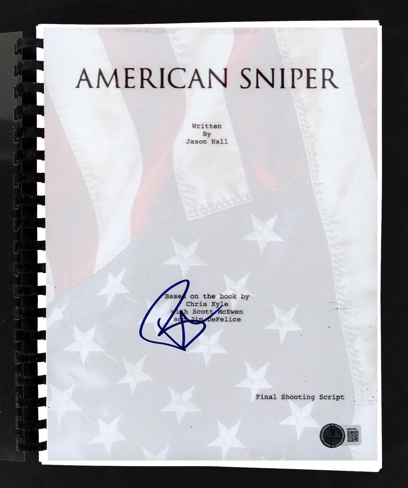 Bradley Cooper American Sniper Authentic Signed Movie Script BAS #BM61650