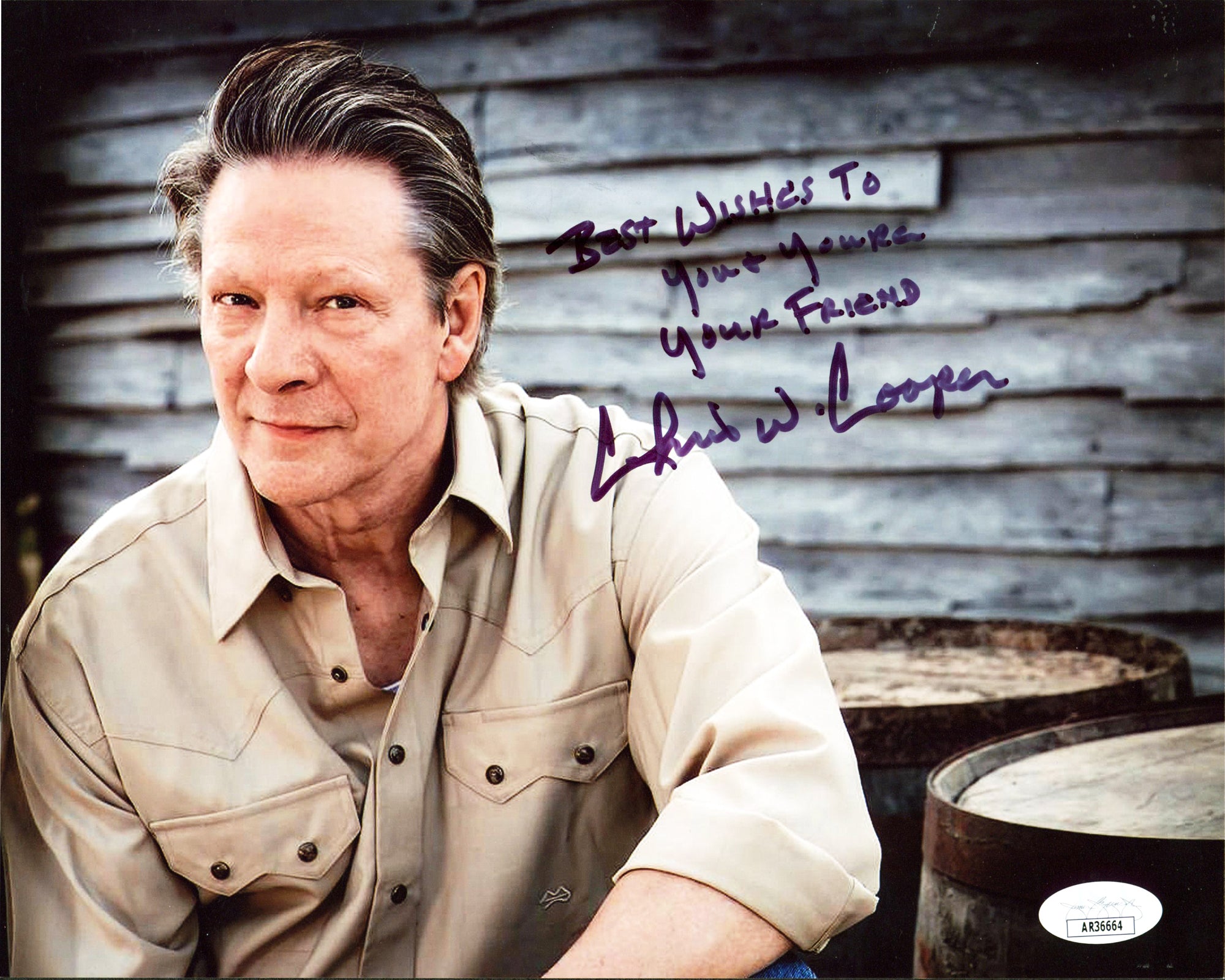Chris Cooper "Best Wishes To You + Your Friend" Signed 8x10 Photo JSA #AR36664