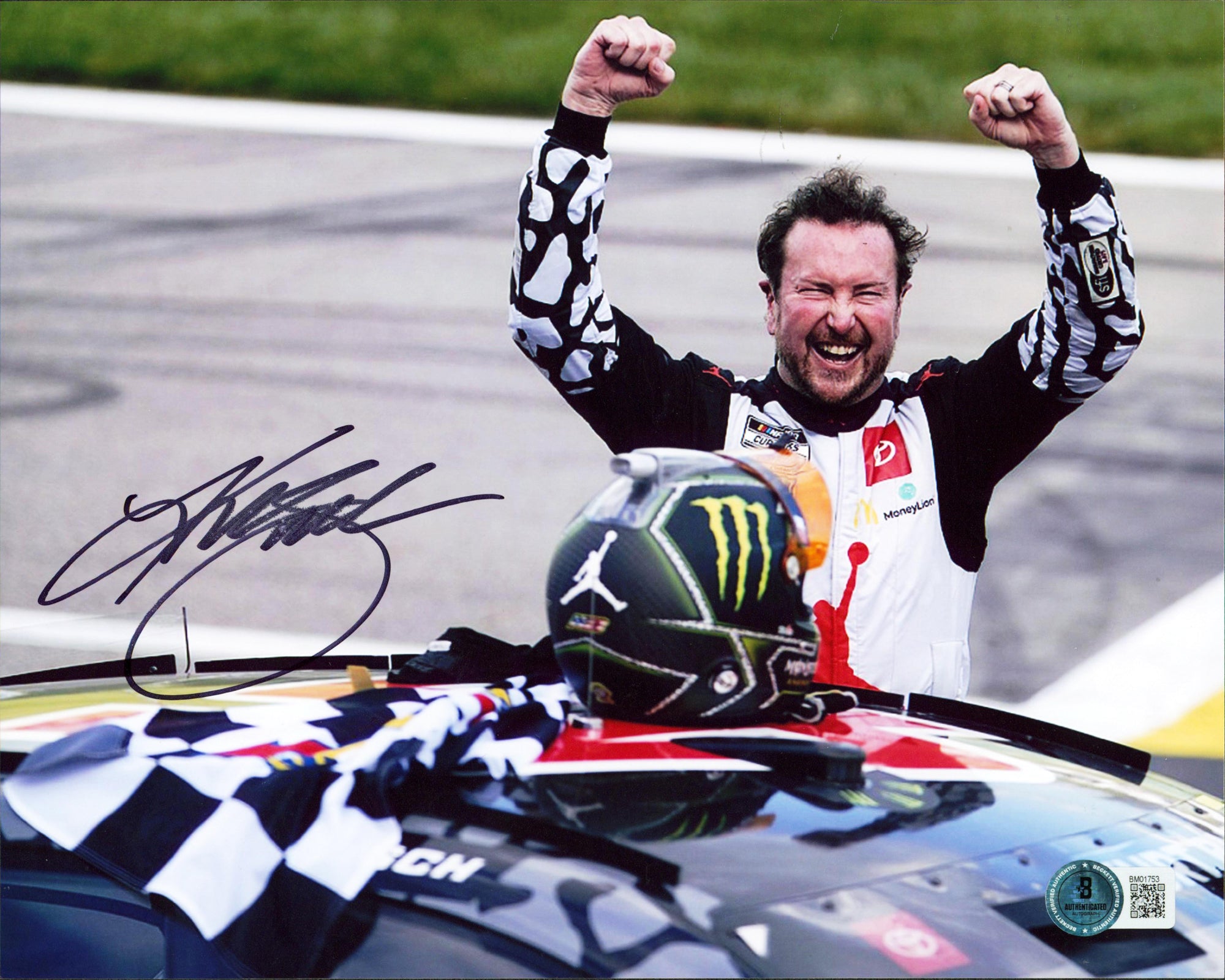 Kurt Busch NASCAR Authentic Signed 8x10 Horizontal Photo Autographed BAS 1