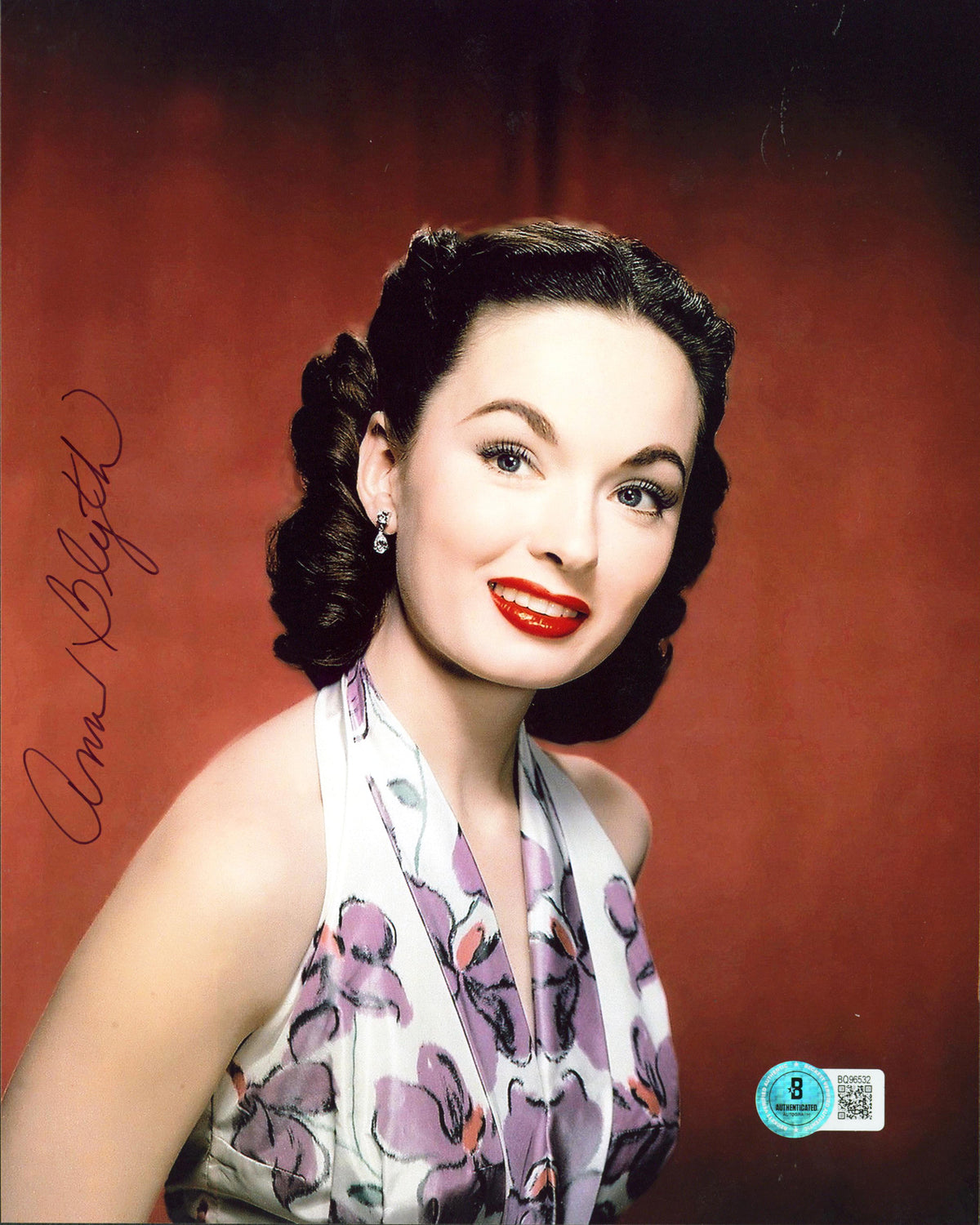 Ann Blythe Mildred Pierce Authentic Signed 8x10 Vertical Photo Autographed BAS 4