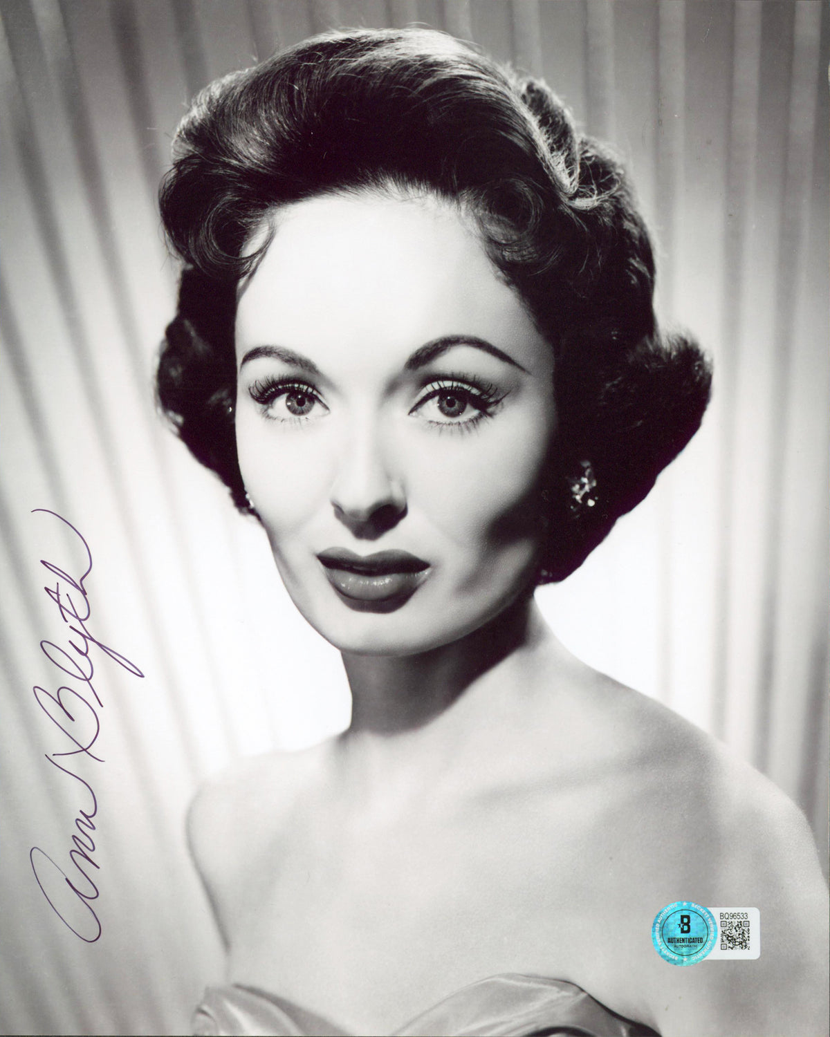Ann Blythe Mildred Pierce Authentic Signed 8x10 Vertical Photo Autographed BAS 6