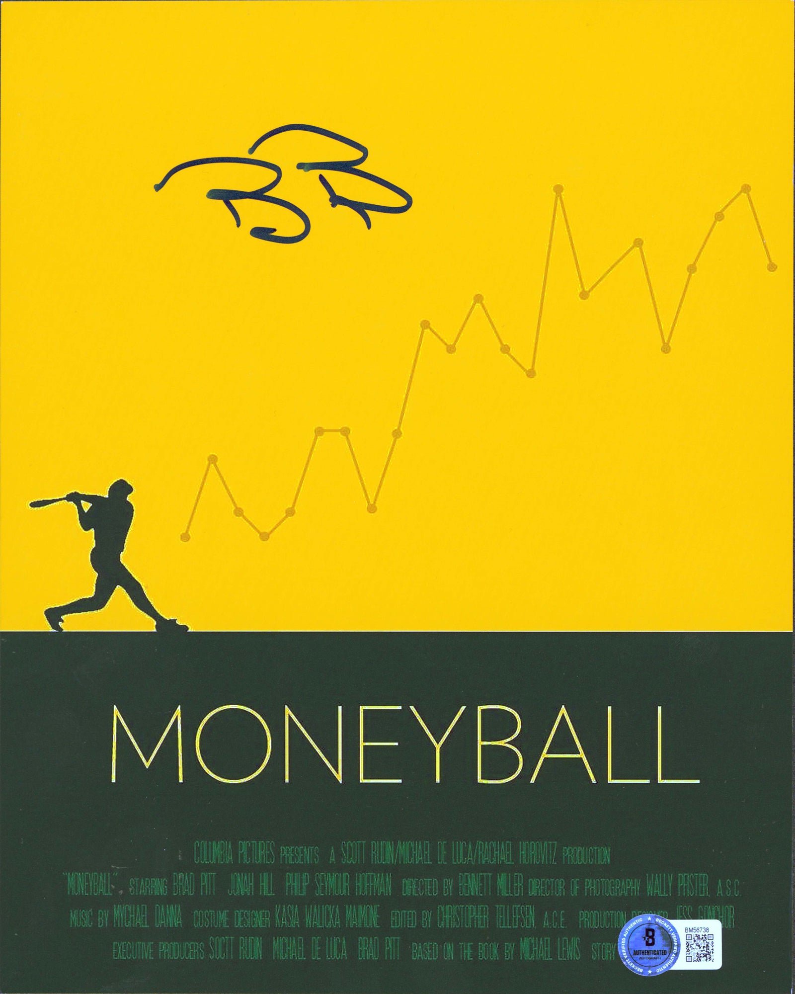 Billy Beane Moneyball Authentic Signed 8x10 Vertical Photo Autographed BAS 3