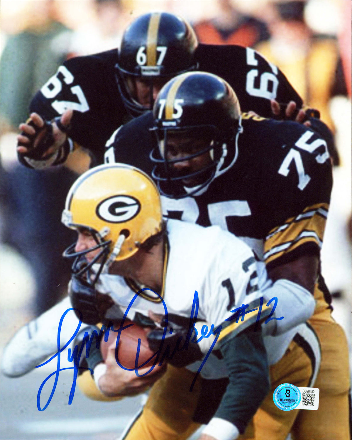 Packers Lynn Dickey Authentic Signed 8x10 Vertical Photo BAS #BQ96482