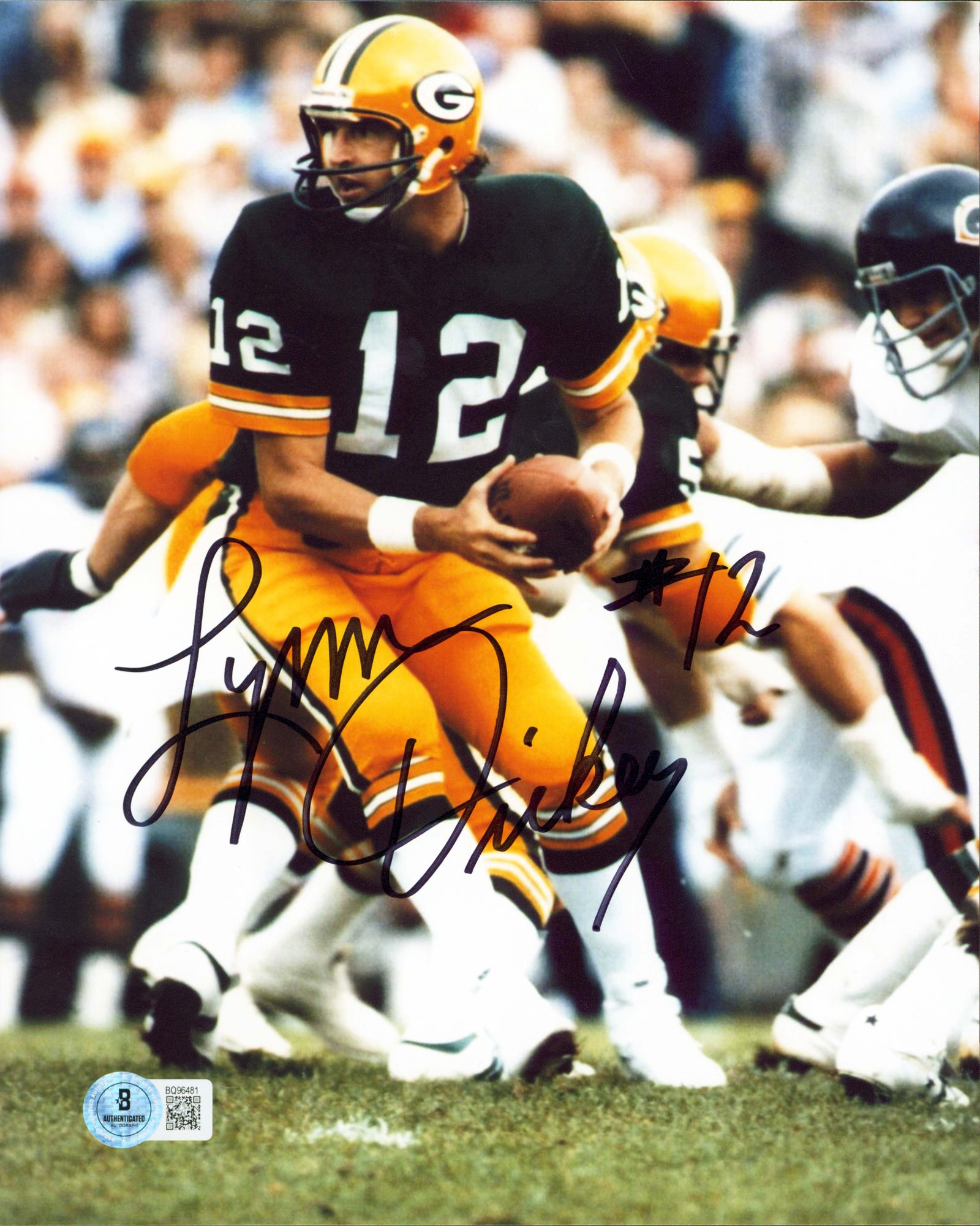 Packers Lynn Dickey Authentic Signed 8x10 Vertical Photo BAS #BQ96481