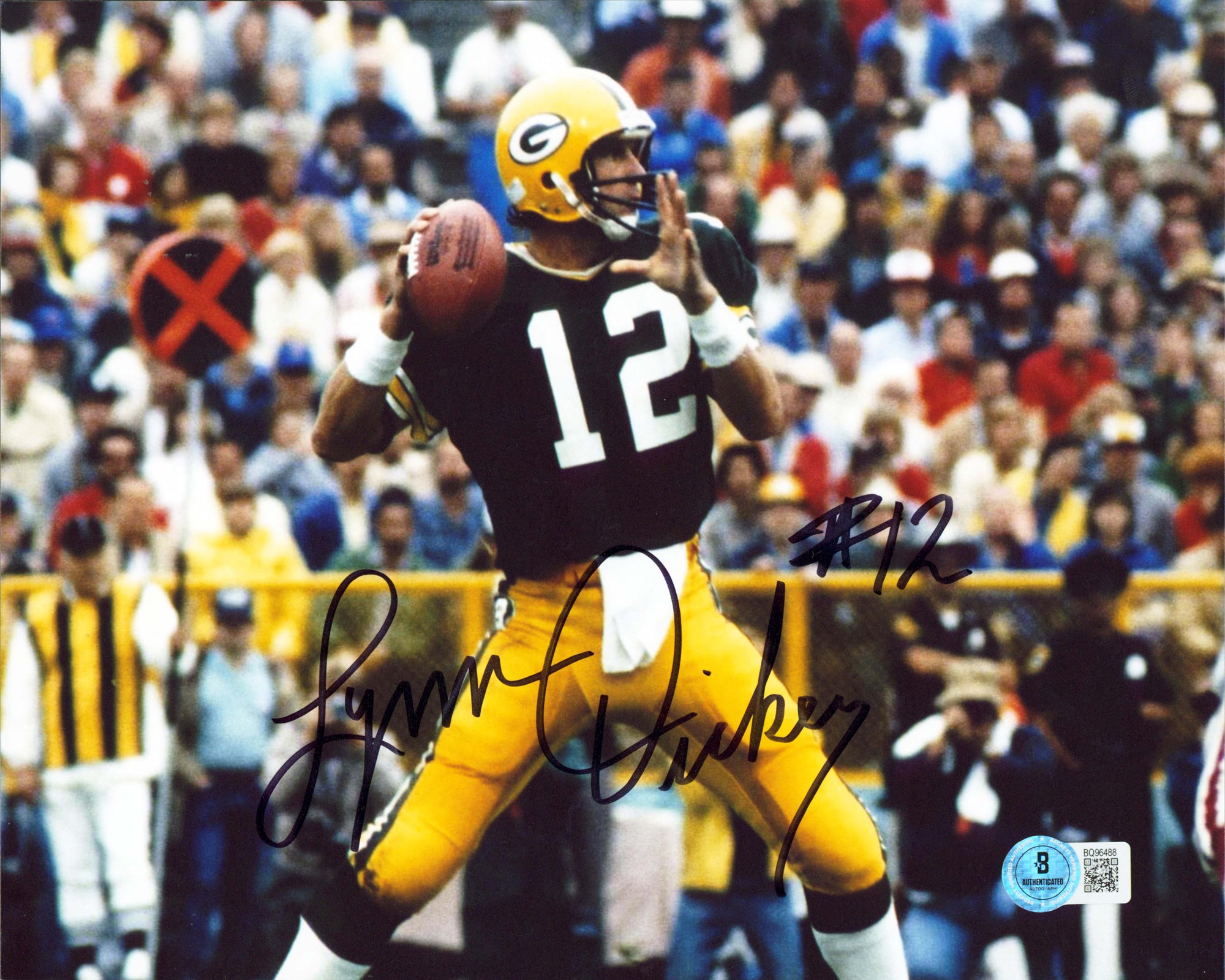 Packers Lynn Dickey Authentic Signed 8x10 Horizontal Photo BAS #BQ96488
