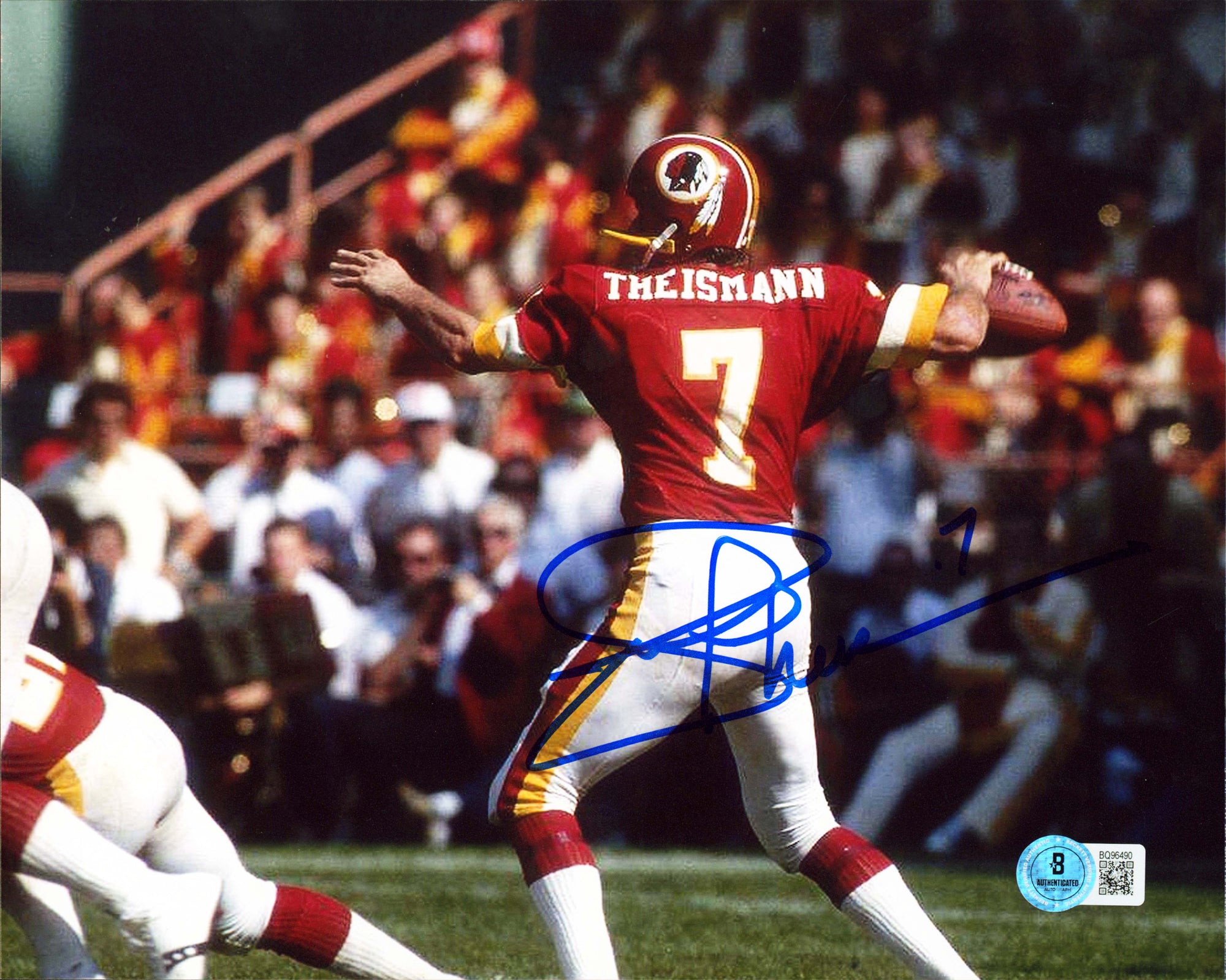 Commanders Joe Theismann Authentic Signed 8x10 Horizontal Photo BAS #BQ96490