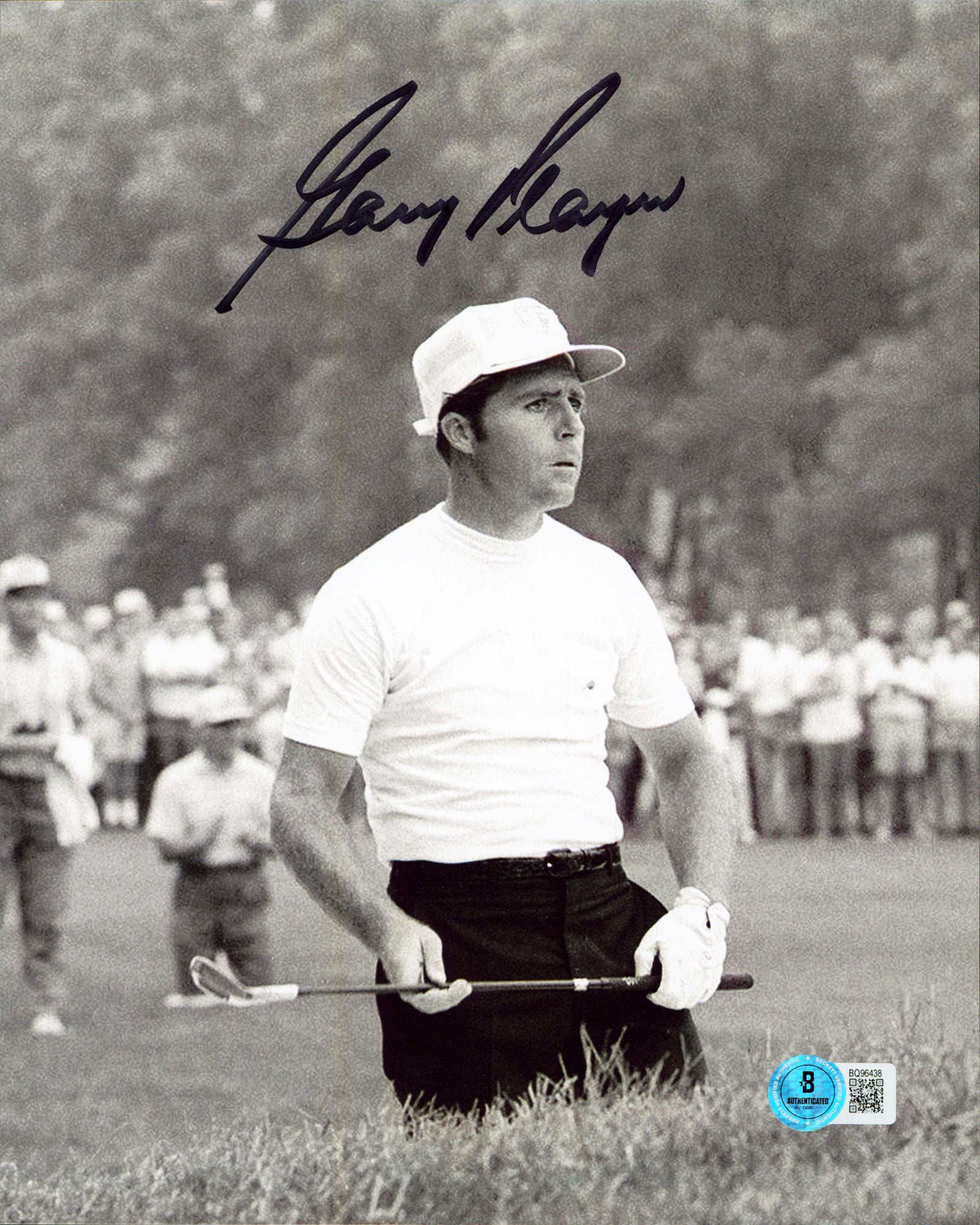 Gary Player Authentic Signed 8x10 Black & White Vertical Photo BAS #BQ96438