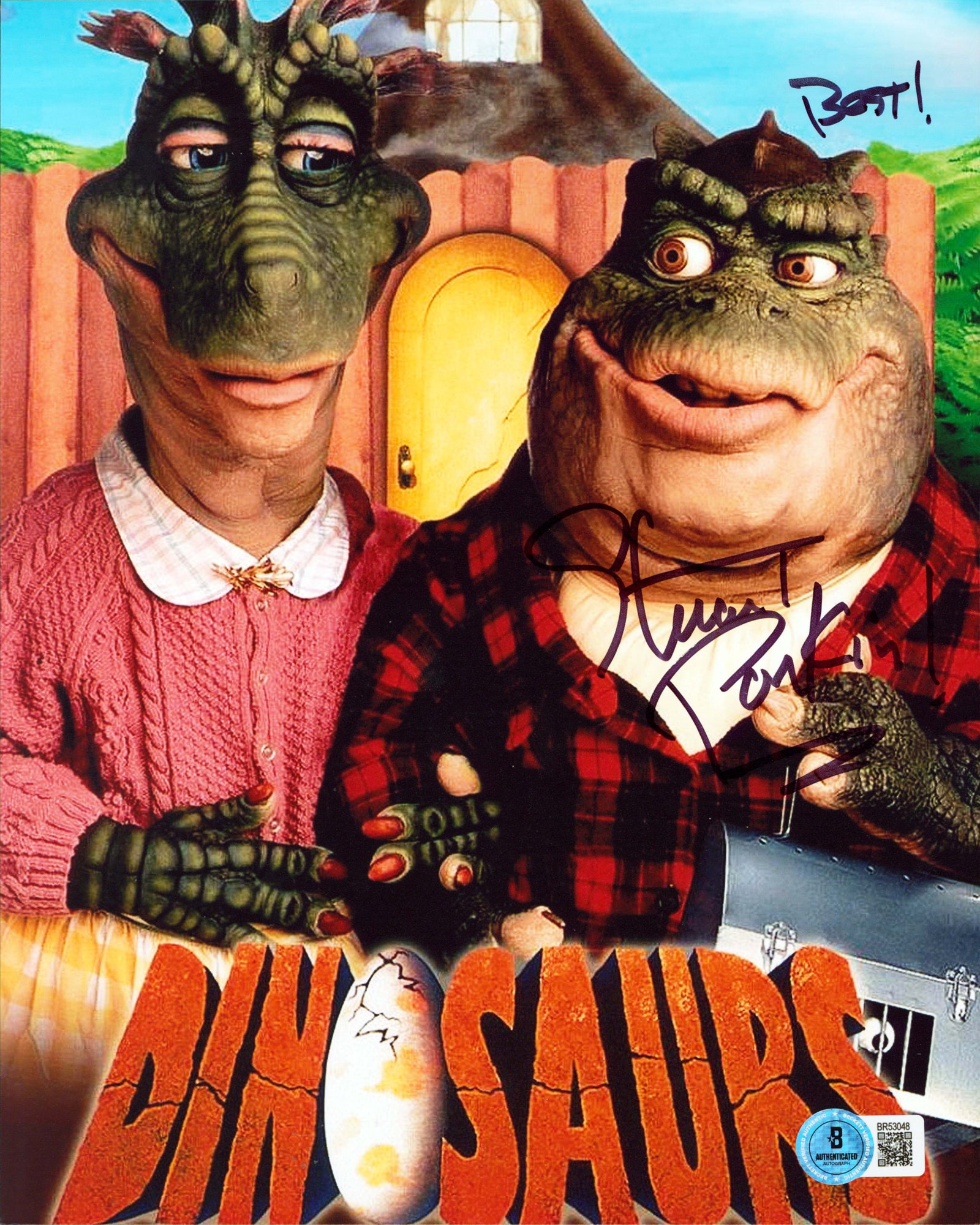 Stuart Pankin Dinosaurs "Best!" Signed 8x10 Vertical Photo BAS #BR53048