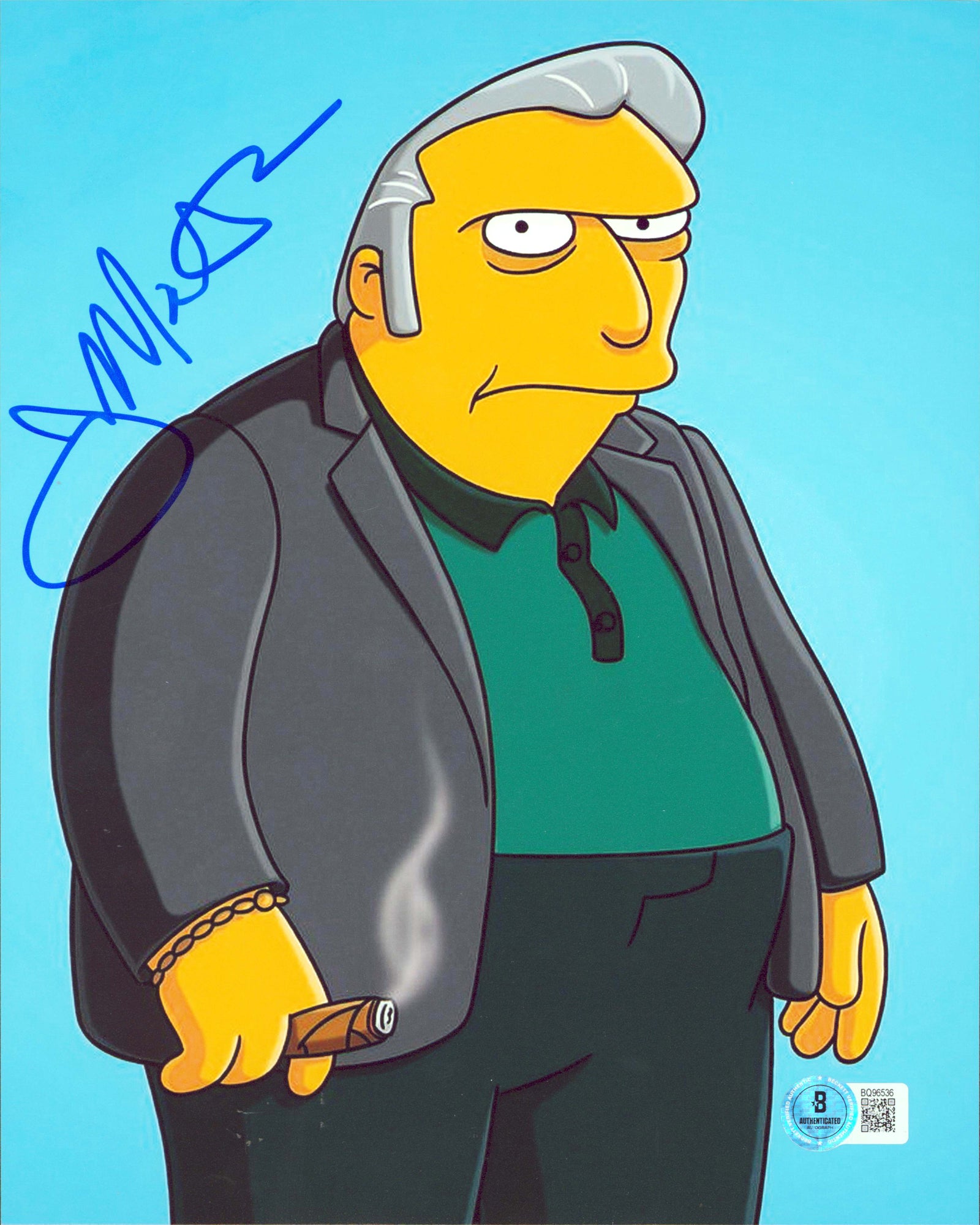 Joe Mantegna The Simpsons Authentic Signed 8x10 Vertical Photo BAS