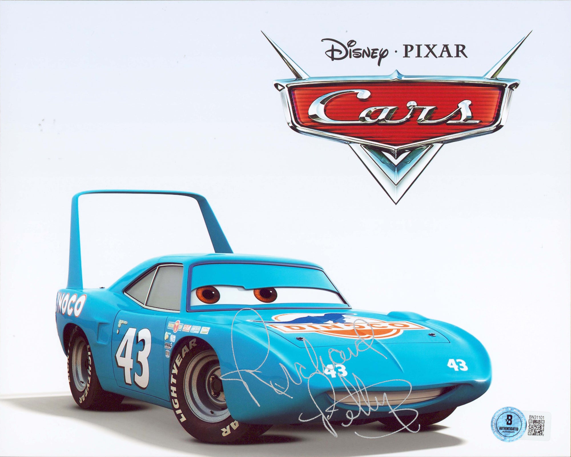 Richard Petty Cars Authentic Signed 8x10 Horizontal Photo BAS #BN31101