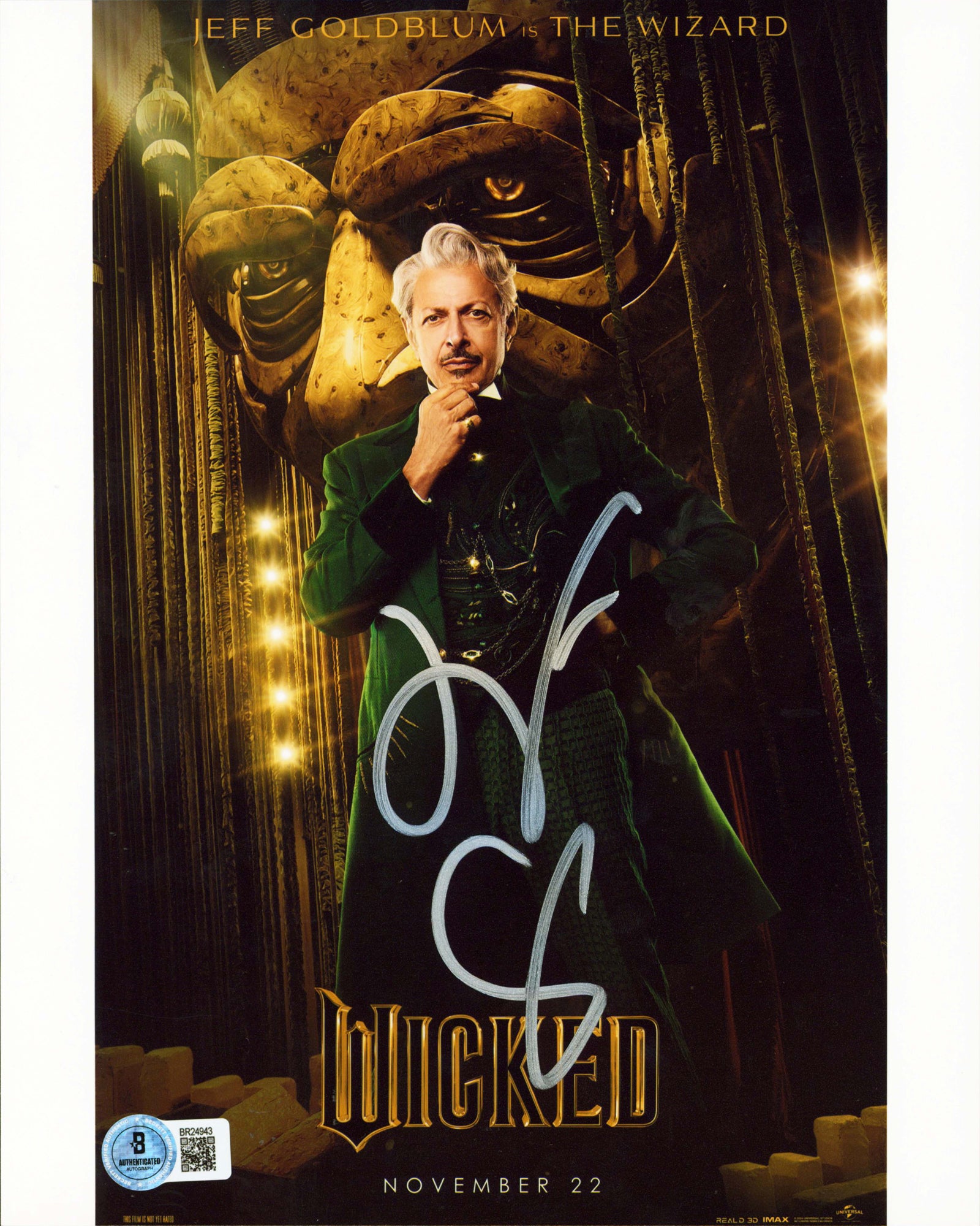 Jeff Goldblum Wicked Authentic Signed 8x10 Vertical Photo BAS #BR24943