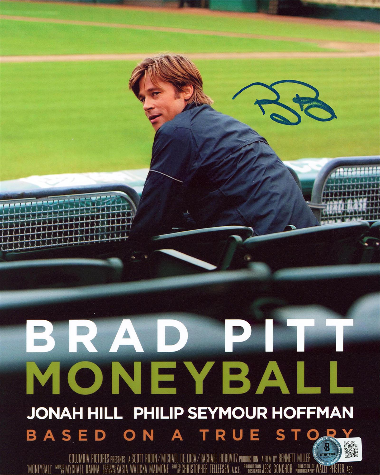 Billy Beane Moneyball Authentic Signed 8x10 Vertical Photo BAS #BM01666