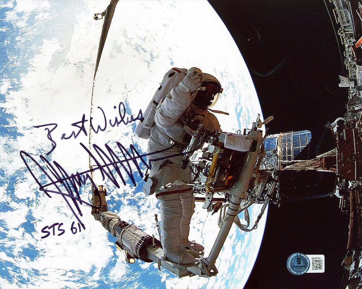 Jeff Hoffman "Best Wishes STS 61" Signed 8x10 Horizontal Photo BAS #BM56784