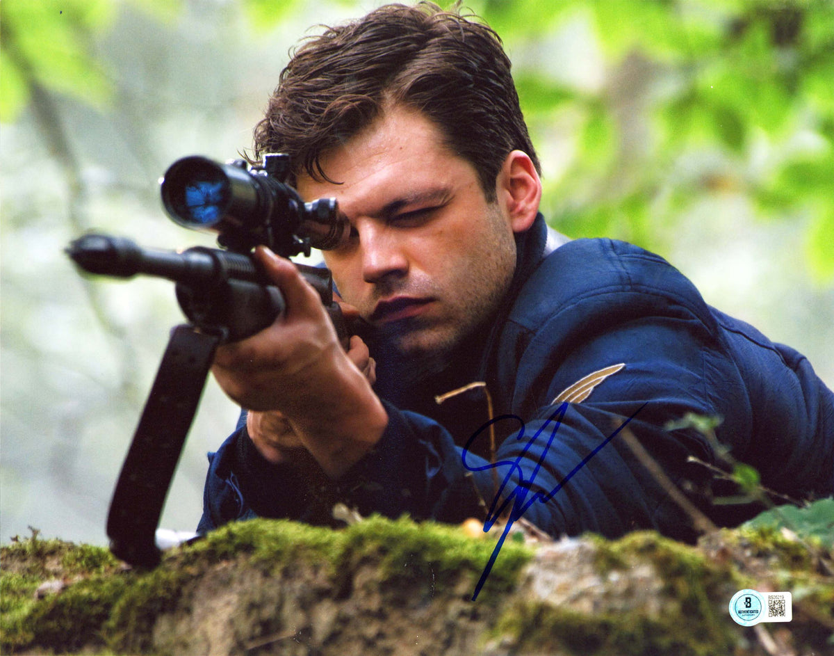Sebastian Stan Captain America Signed 11x14 Horizontal Photo BAS #BS05219