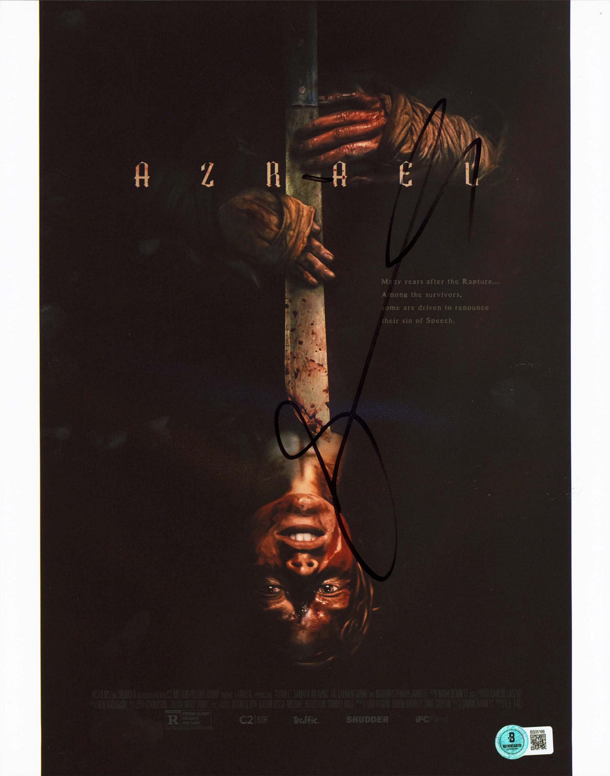 Samara Weaving Azrael Authentic Signed 11x14 Vertical Photo BAS #BS05166