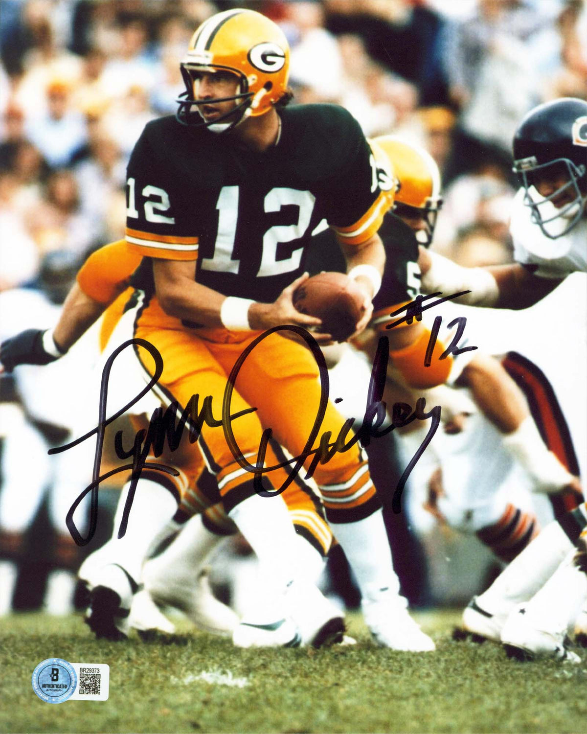 Packers Lynn Dickey Authentic Signed 8x10 Vertical Photo Autographed BAS 1