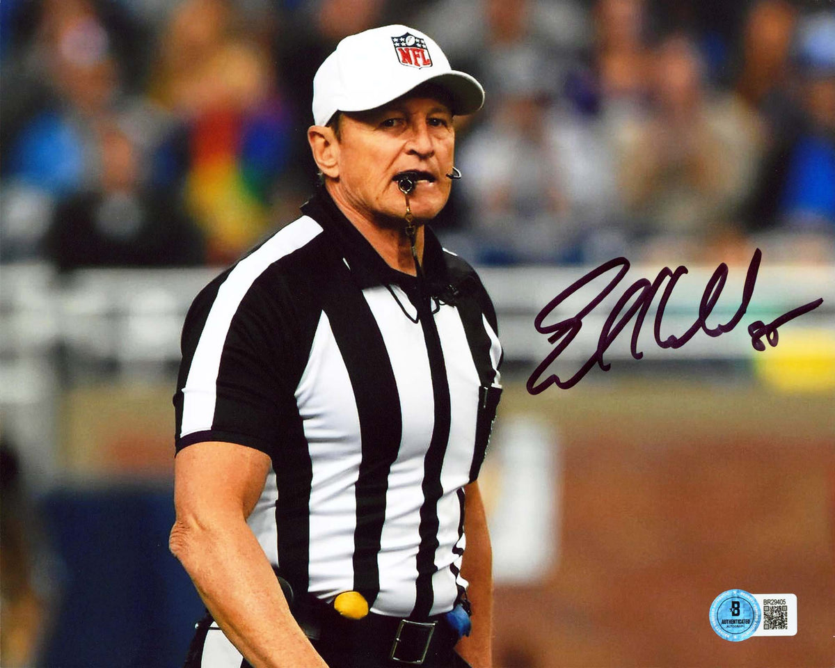 Ed Hochuli Authentic Signed 8x10 Horizontal Photo BAS #BR29405