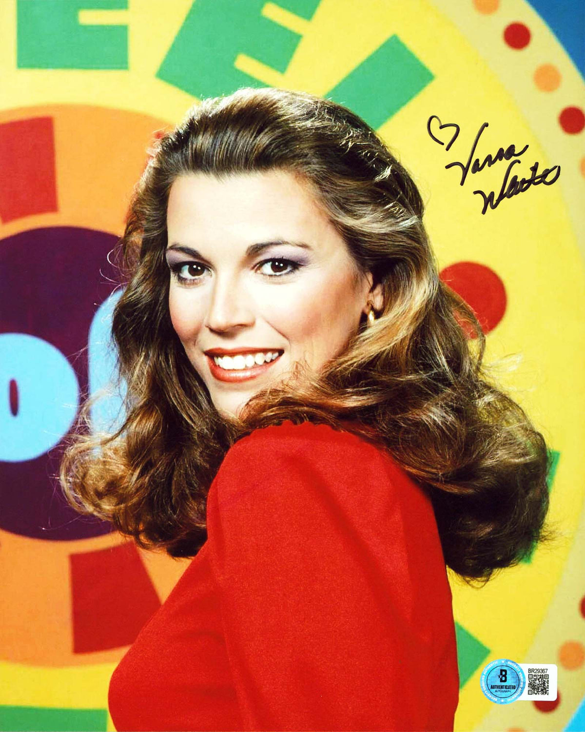 Vanna White Wheel of Fortune Authentic Signed 8x10 Vertical Photo BAS #BR29367
