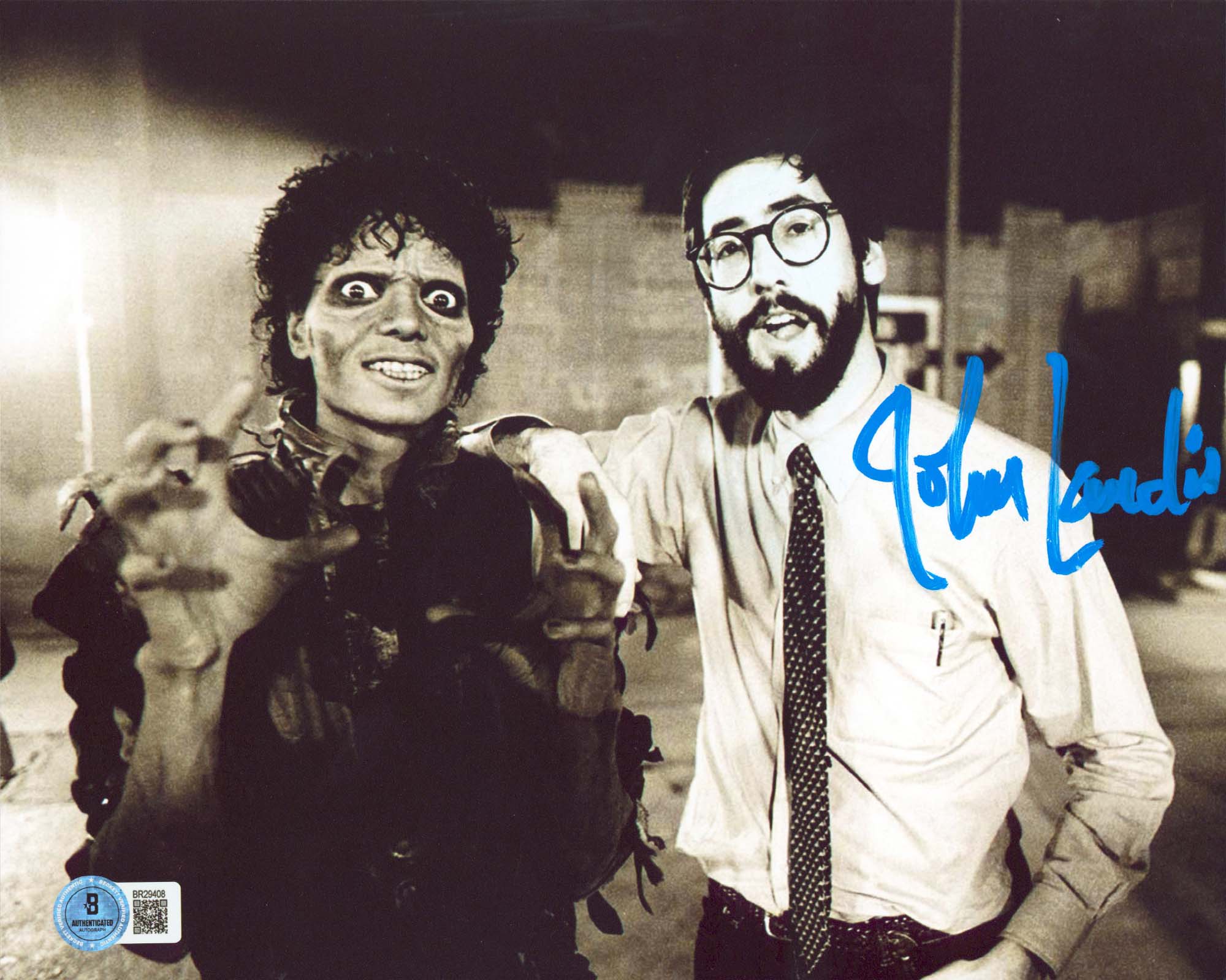 John Landis Thriller Authentic Signed 8x10 Horizontal Photo BAS #BR29408