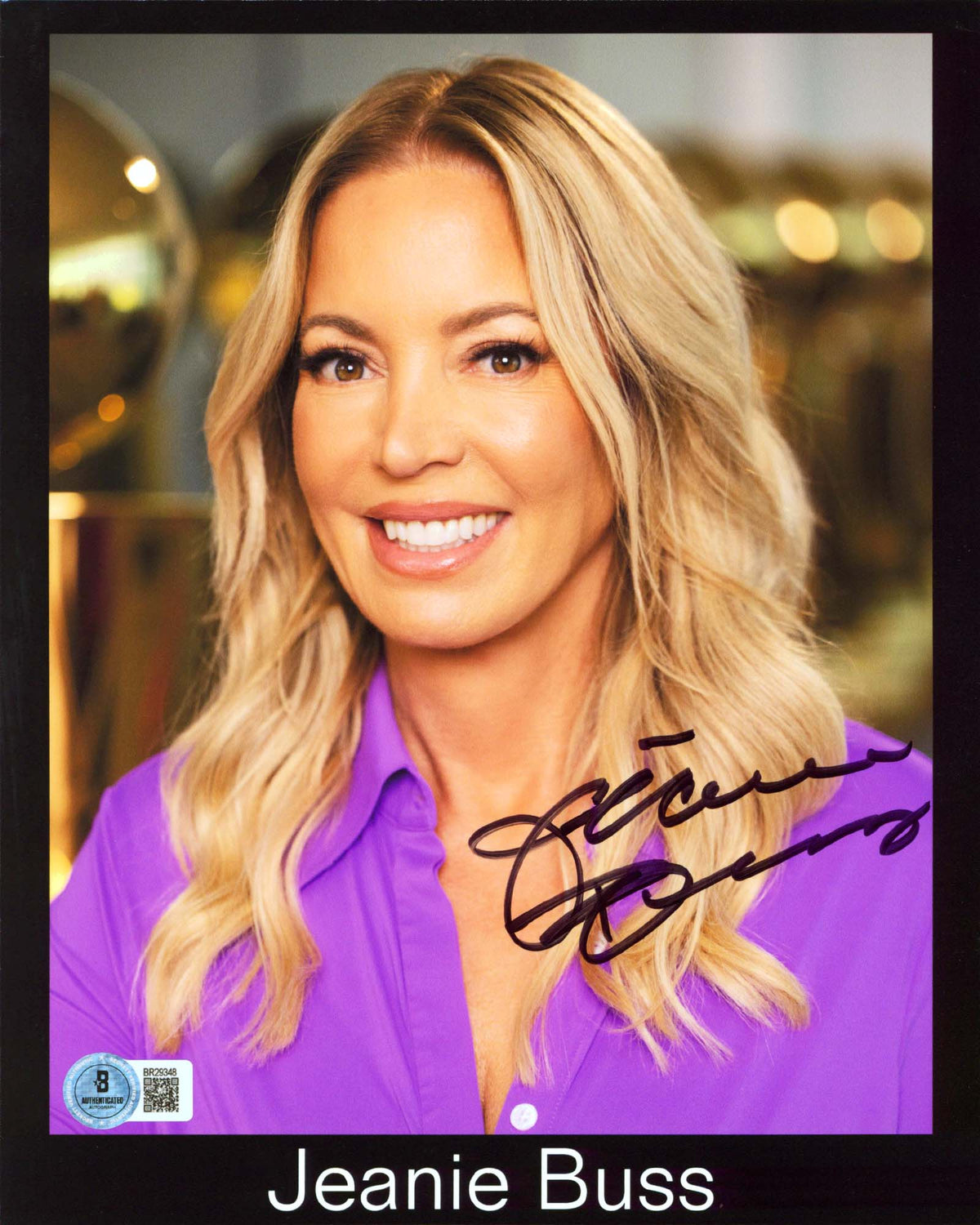 Lakers Jeanie Buss Authentic Signed 8x10 Vertical Photo Autographed BAS #BR29348