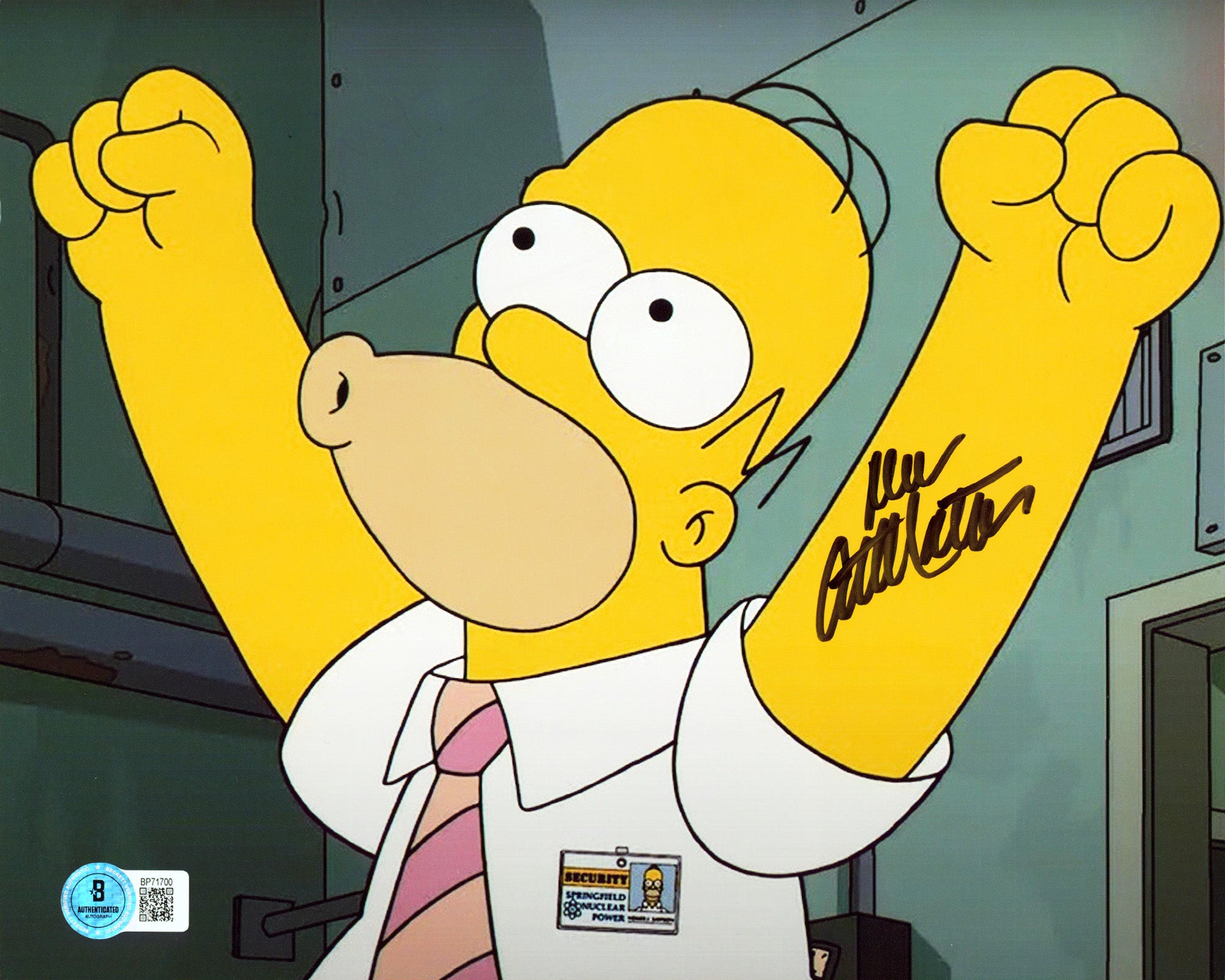Dan Castellaneta The Simpsons Authentic Signed 8x10 Horizontal Hands Photo BAS