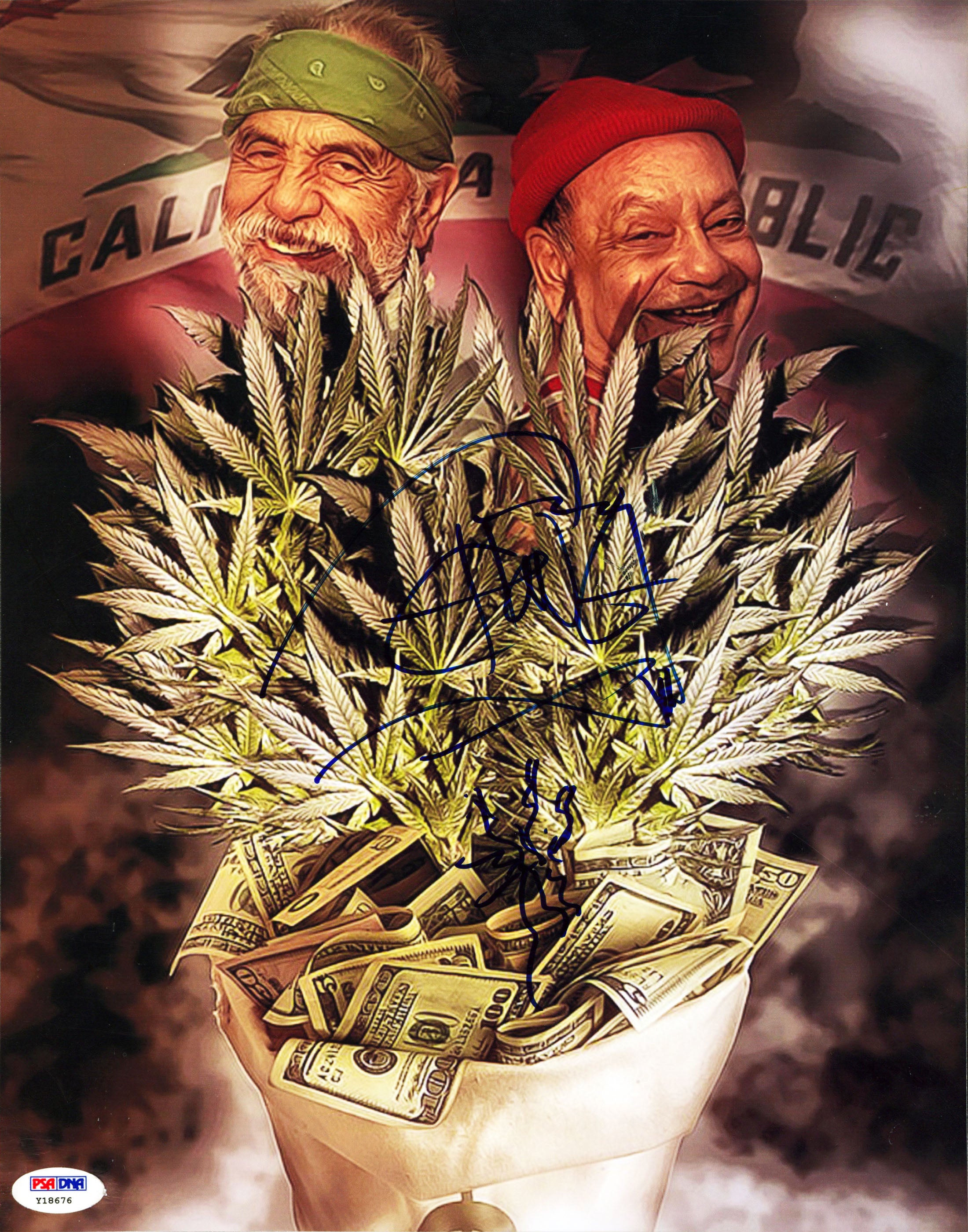 Tommy Chong Cheech & Chong Authentic Signed 11x14 Vertical Photo PSA/DNA #Y18676