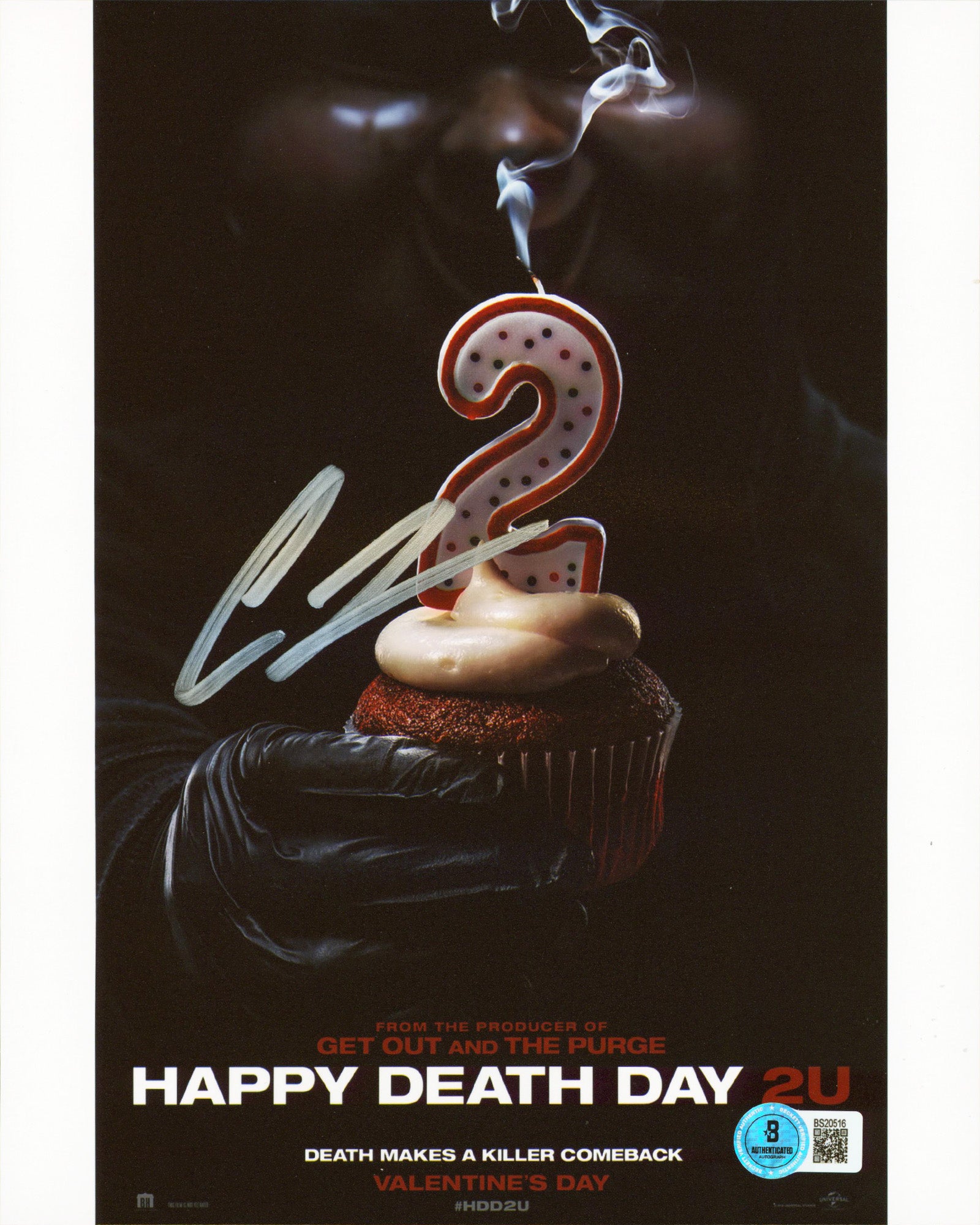 Christopher Landon Happy Death Day 2U Authentic Signed 8x10 Photo BAS #BS20516