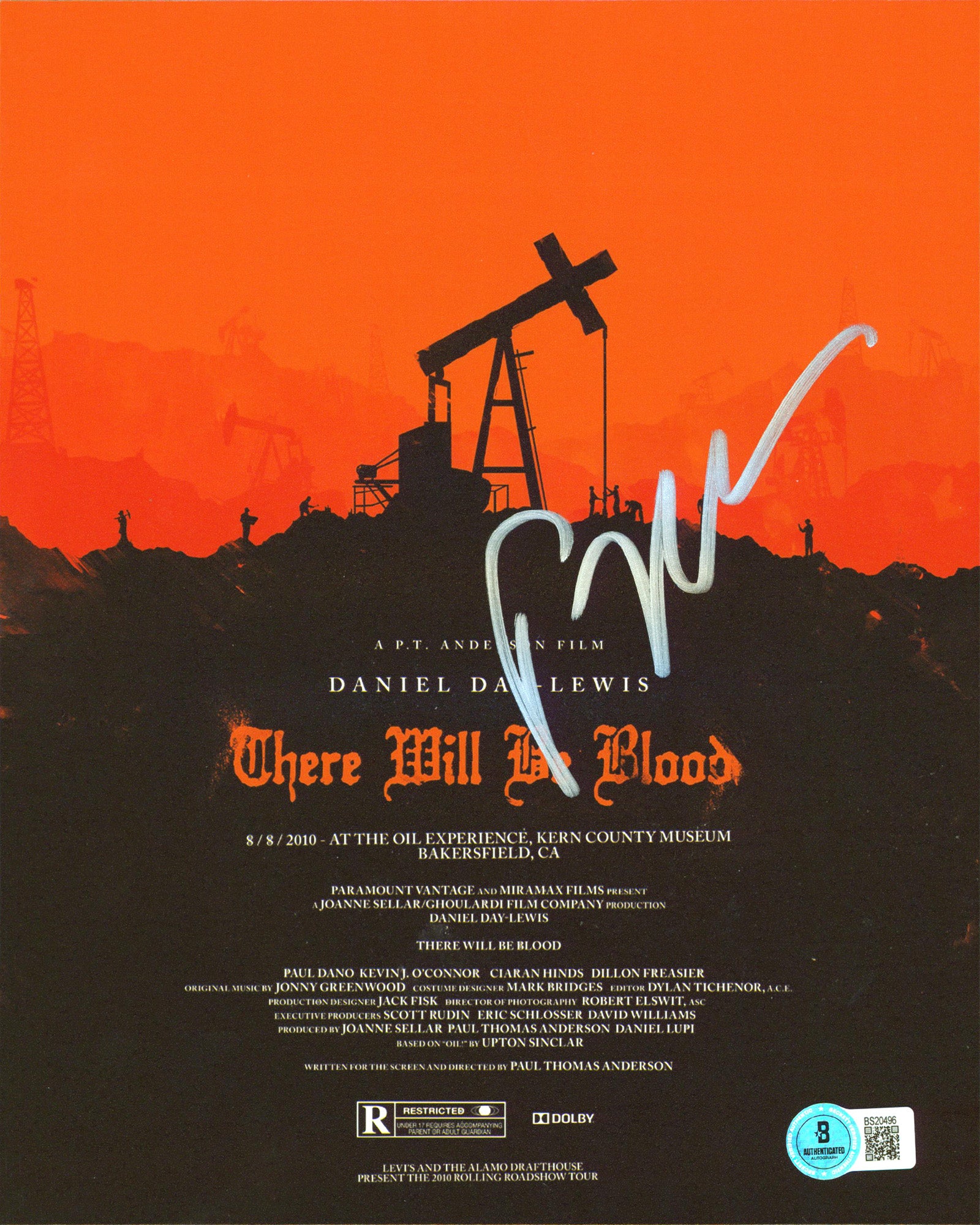 Paul Thomas Anderson There Will Be Blood Signed 8x10 Vertical Photo BAS #BS20496