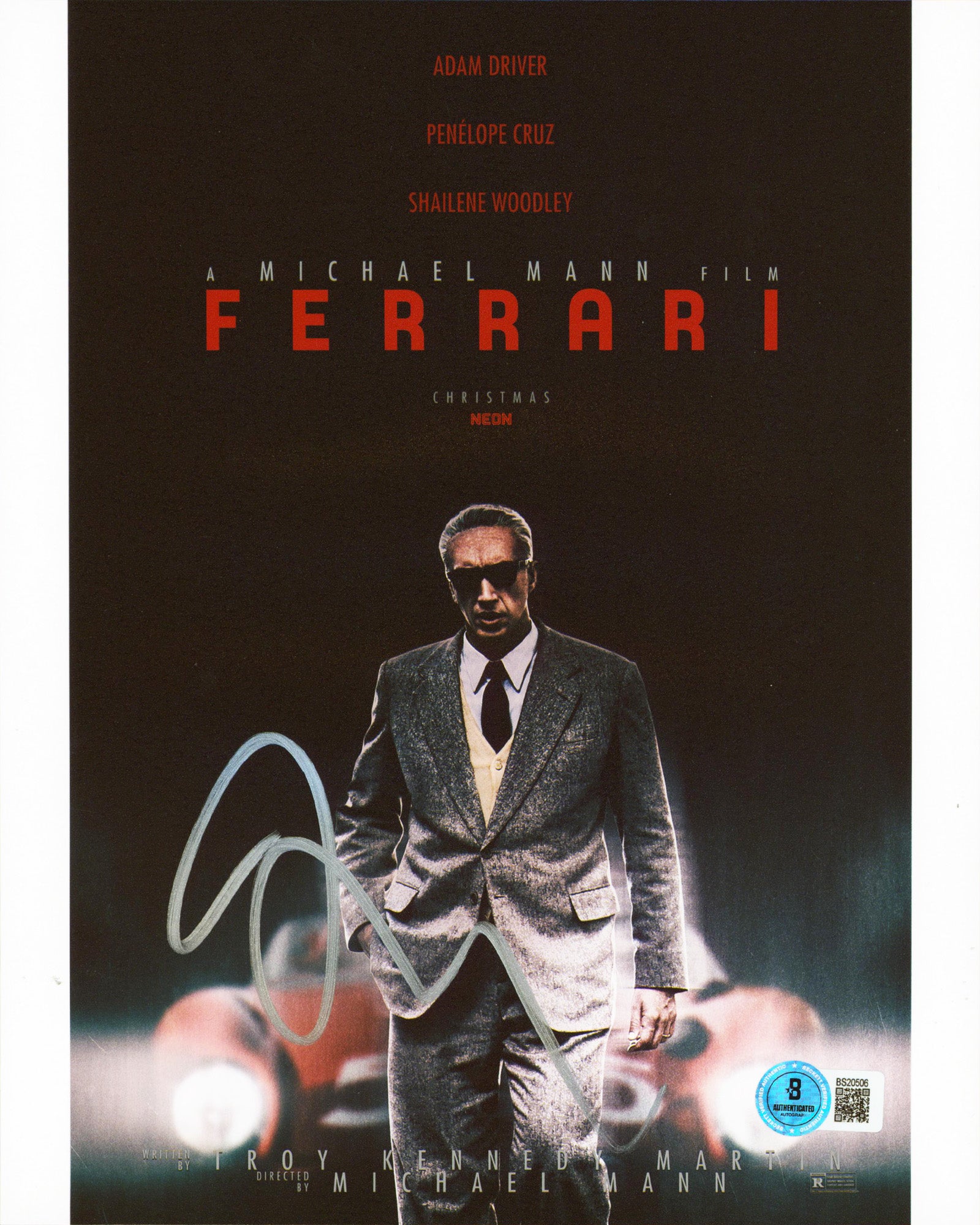 Michael Mann Ferrari Authentic Signed 8x10 Vertical Photo BAS #BS20506