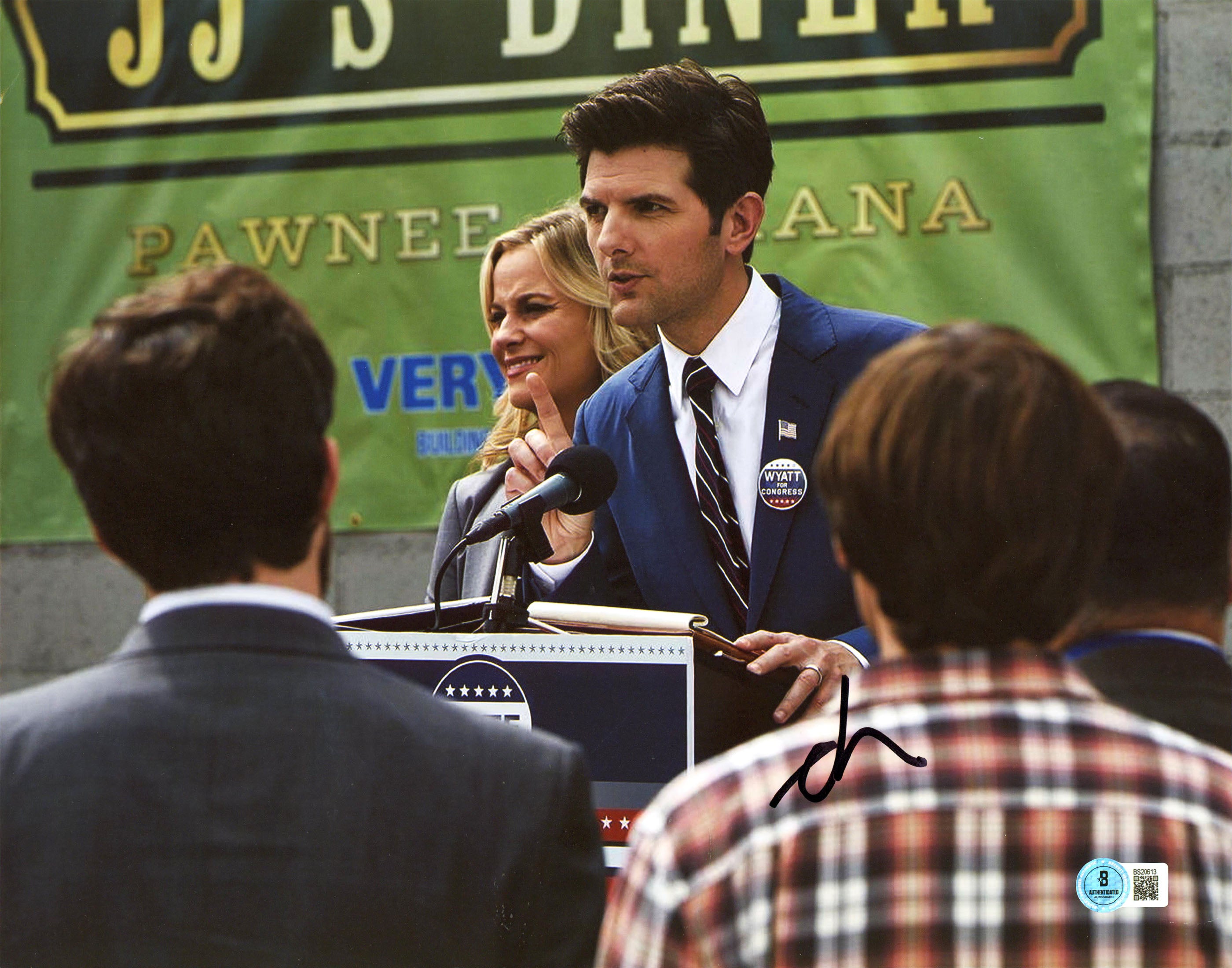 Adam Scott Parks & Recreation Authentic Signed 11x14 Photo BAS #BS20613
