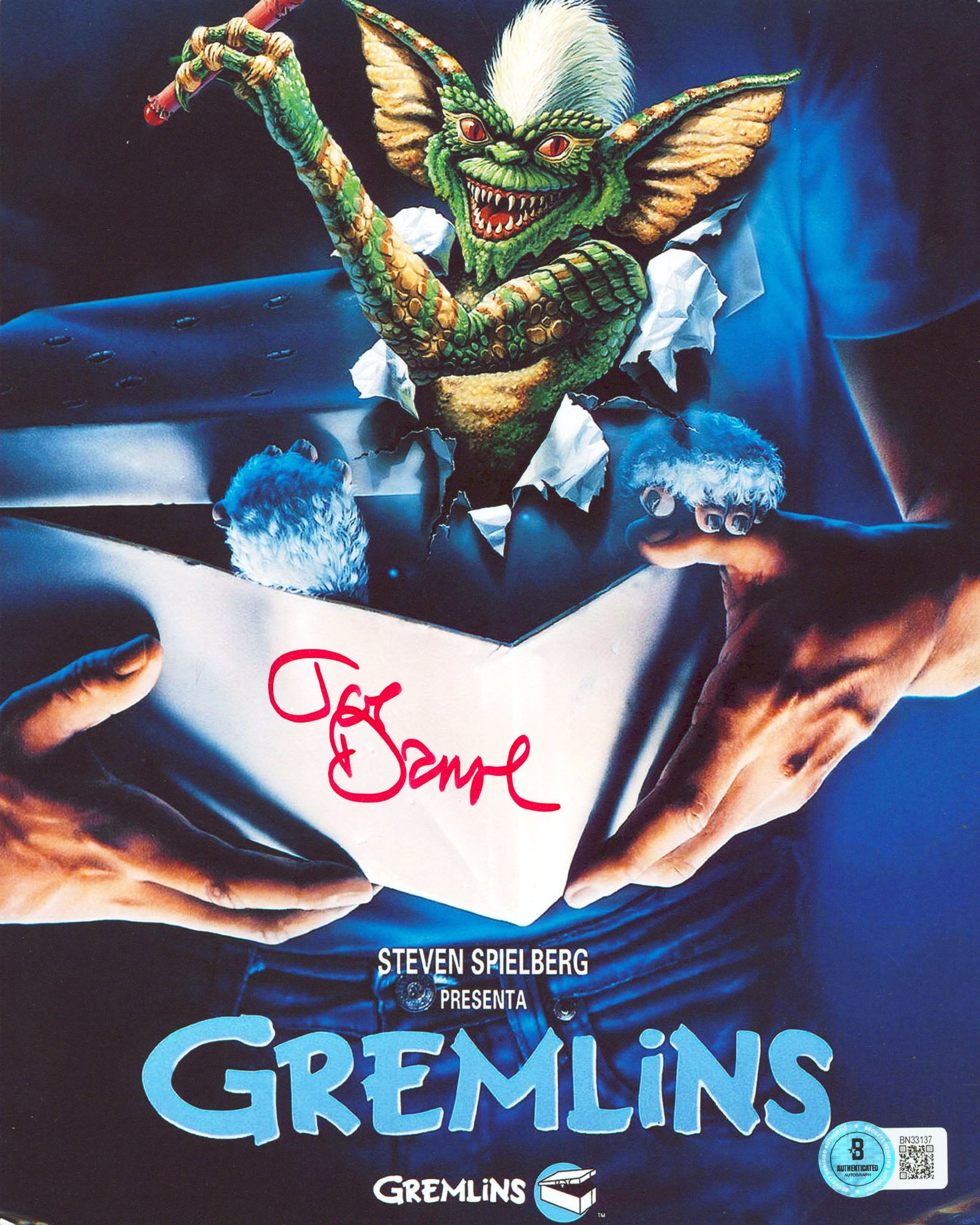Joe Dante Gremlins Authentic Signed 8x10 Vertical Photo BAS #BN33137