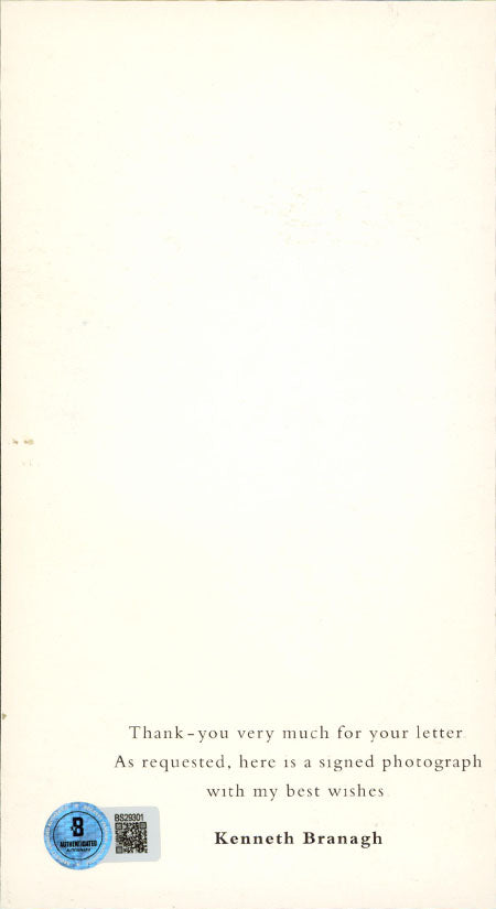 Kenneth Branagh Oppenheimer Authentic Signed 4.5x8.25 Photo BAS #BS29301