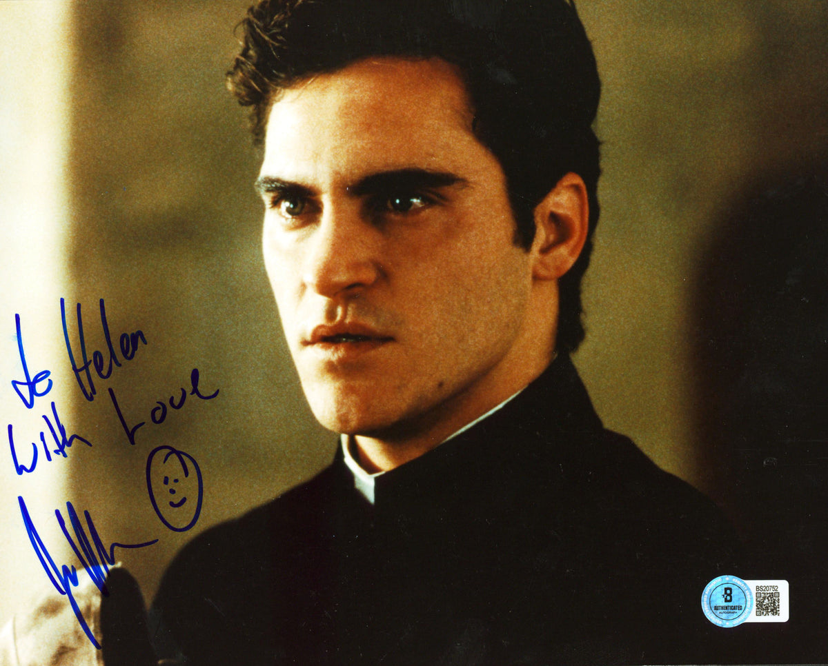 Joaquin Phoenix Quills "To Helen With Love" Signed 8x10 Photo BAS #BS20752