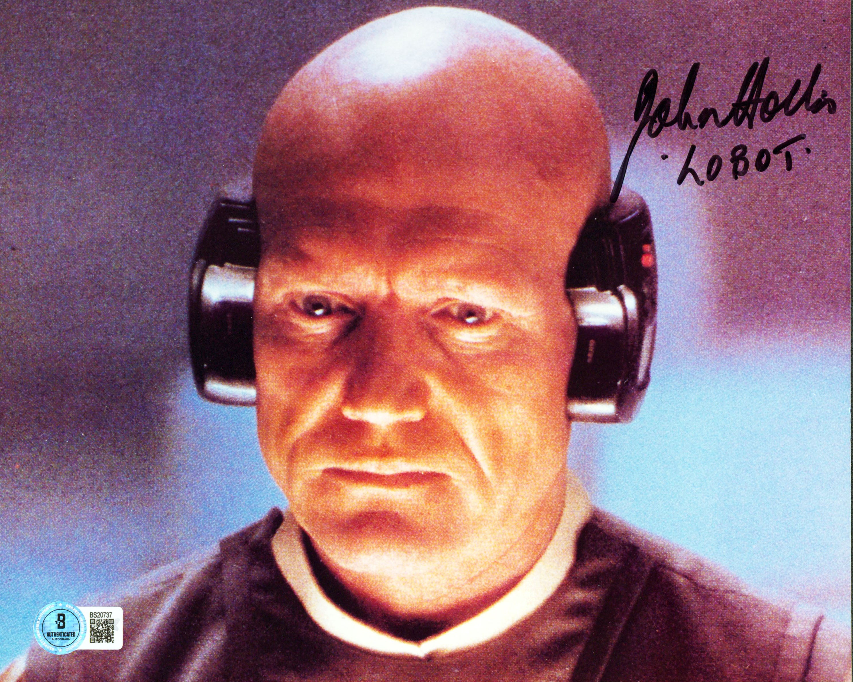 John Hollis Empire Strikes Back "Lobot" Authentic Signed 8x10 Photo BAS #BS20737
