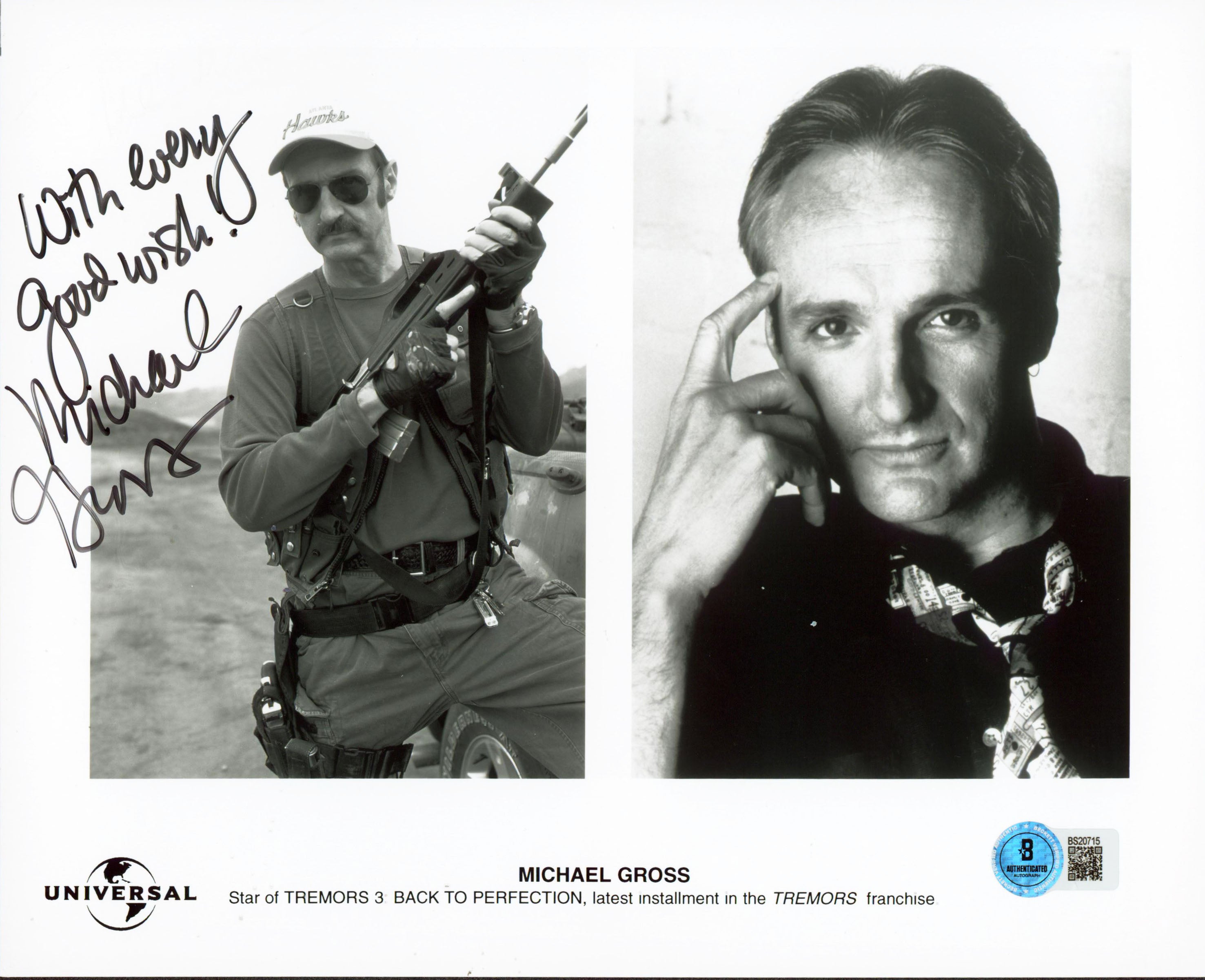 Michael Gross Tremors 3 "With Every Good Wish!" Authentic Signed 8x10 Photo BAS